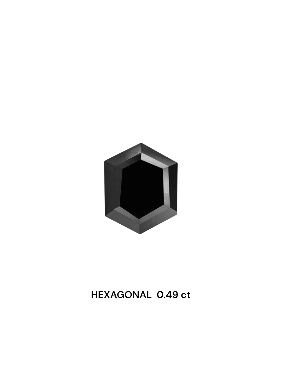 0.49 Carat Natural Fancy Black Hexagonal Diamond SE-8053T