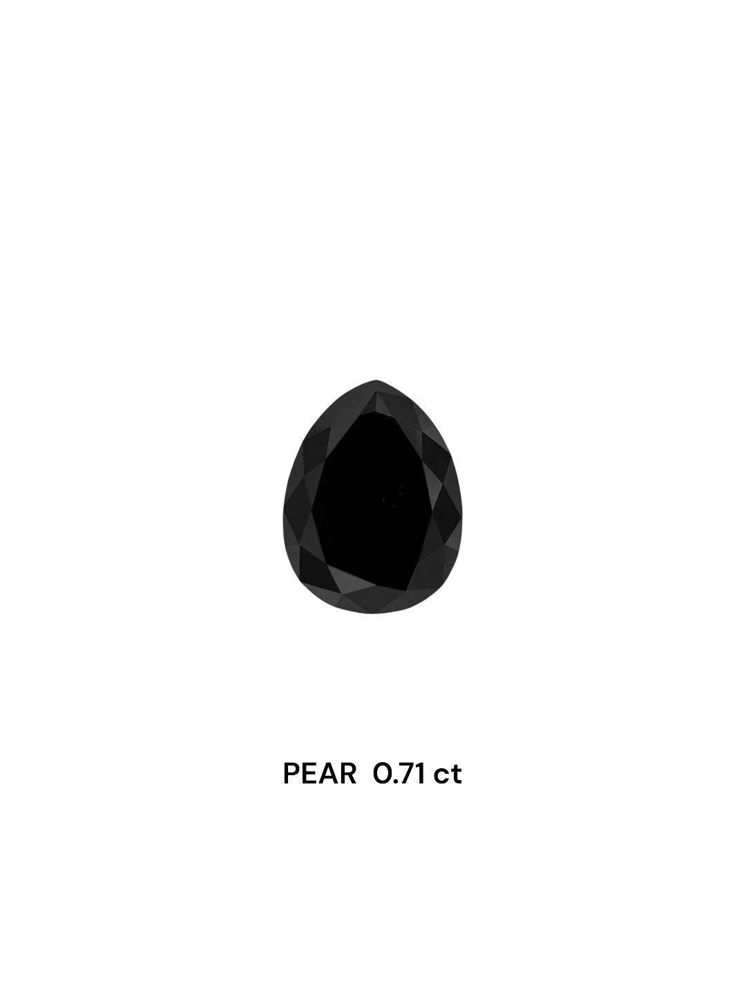 0.71 Carat Natural Fancy Black Pear Diamond SE-8055T