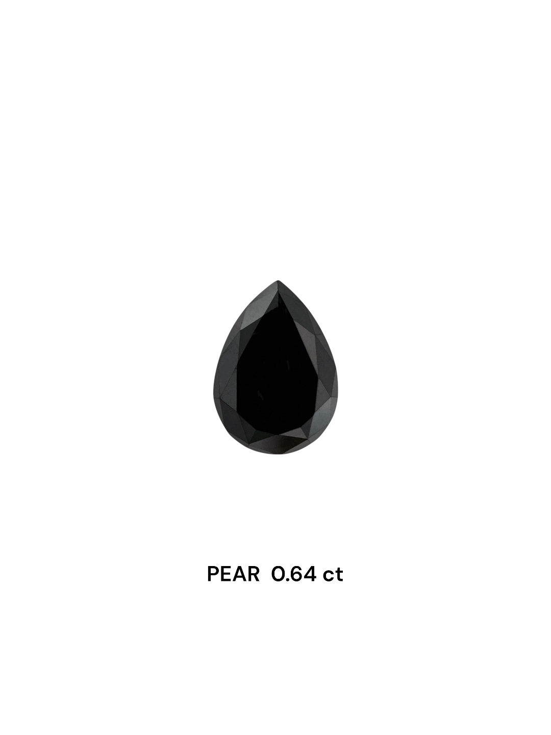 0.64 Carat Natural Fancy Black Pear Diamond SE-8056T