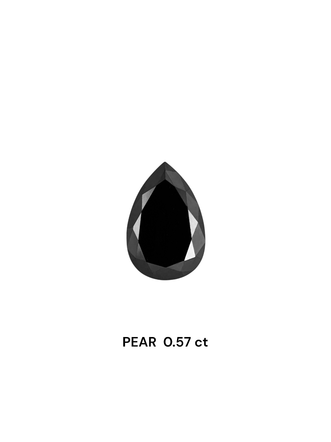 0.57 Carat Natural Fancy Black Pear Diamond SE-8066T