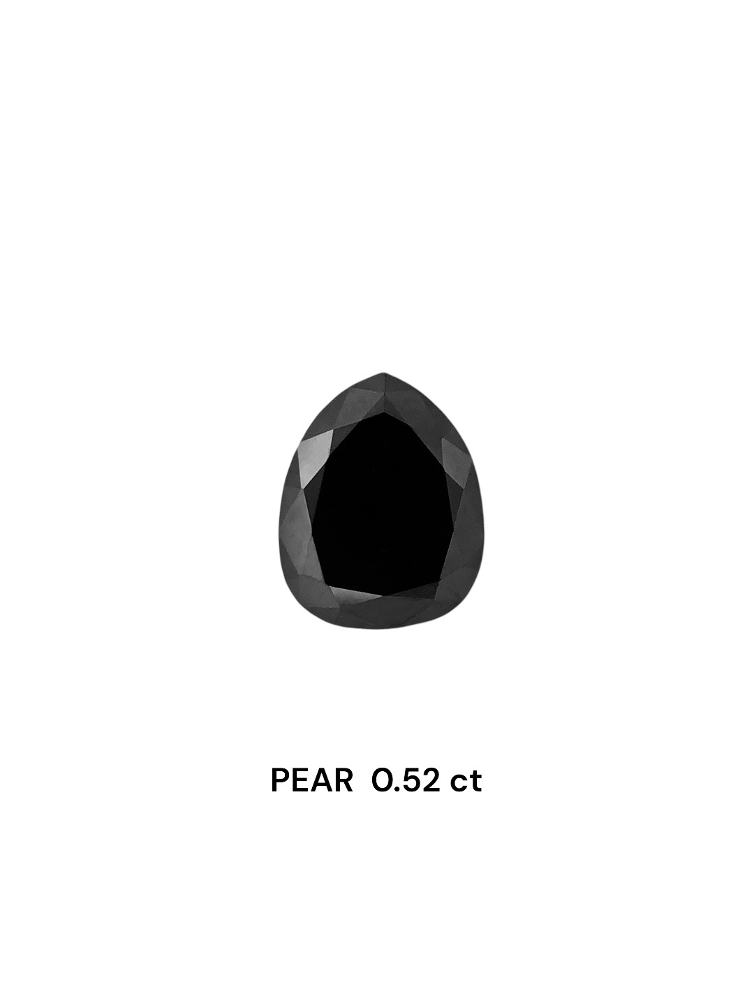 0.52 Carat Natural Fancy Black Pear Diamond SE-8072T
