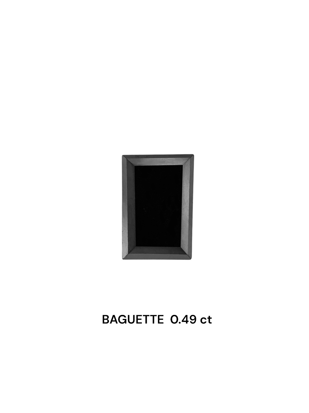0.49 Carat Natural Fancy Black Baguette Diamond SE-8076T