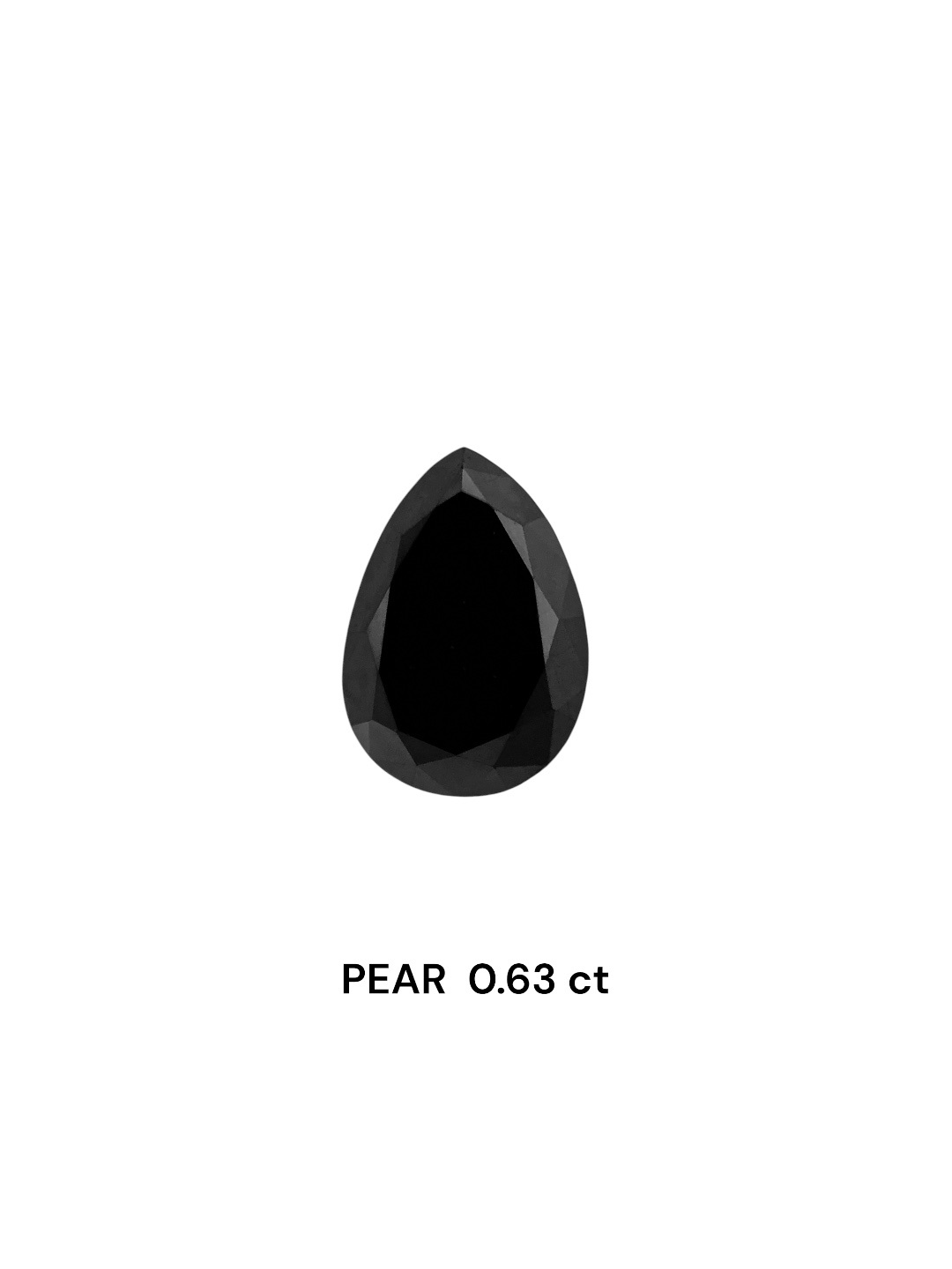 0.63 Carat Natural Fancy Black Pear Diamond SE-8077T