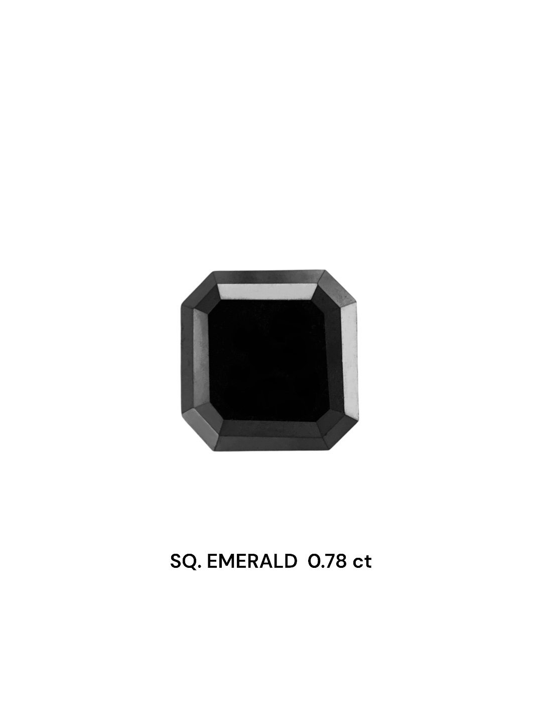 0.78 Carat Natural Fancy Black Sq emerald Diamond SE-8080T
