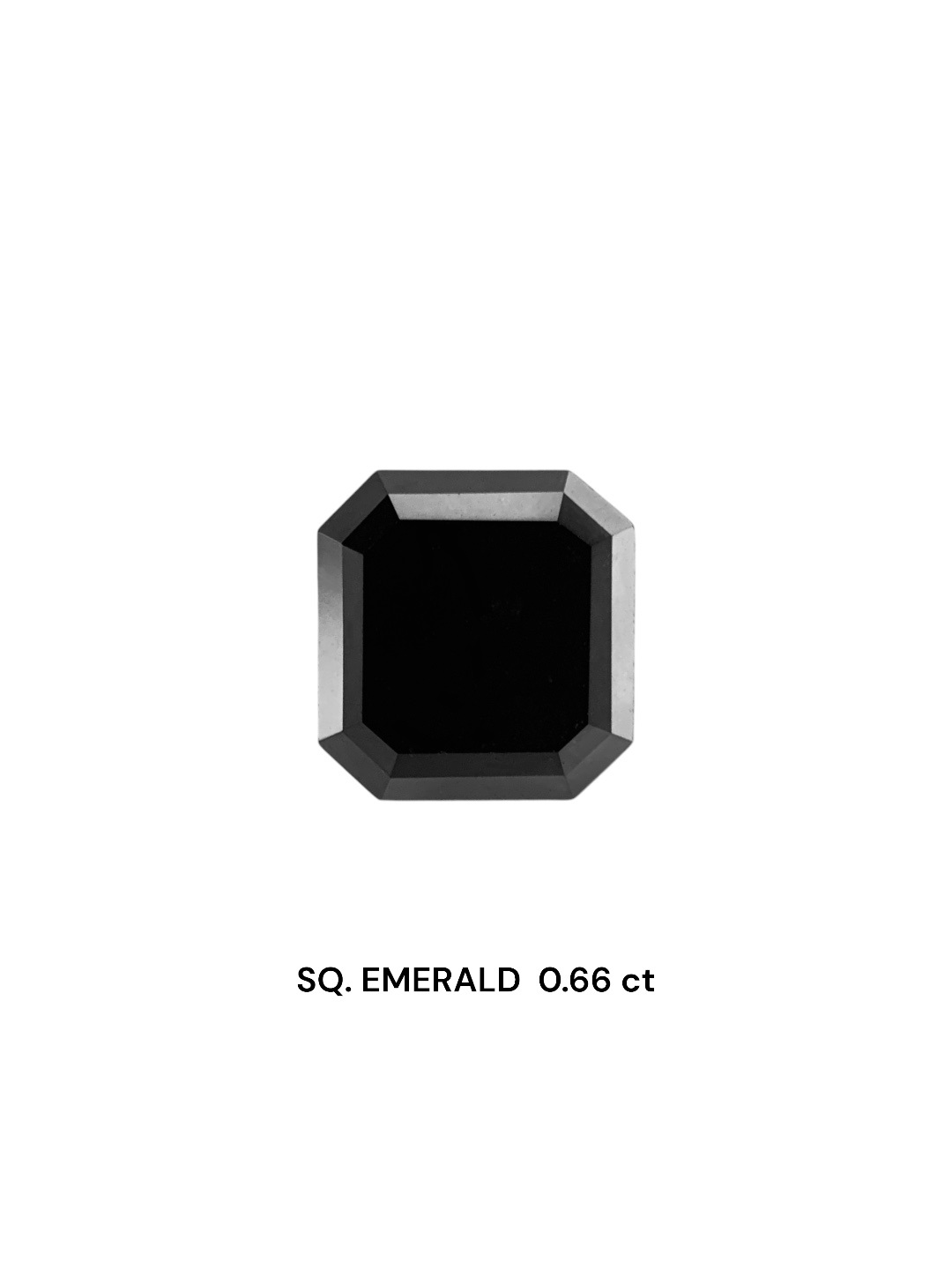 0.66 Carat Natural Fancy Black Sq emerald Diamond SE-8082T