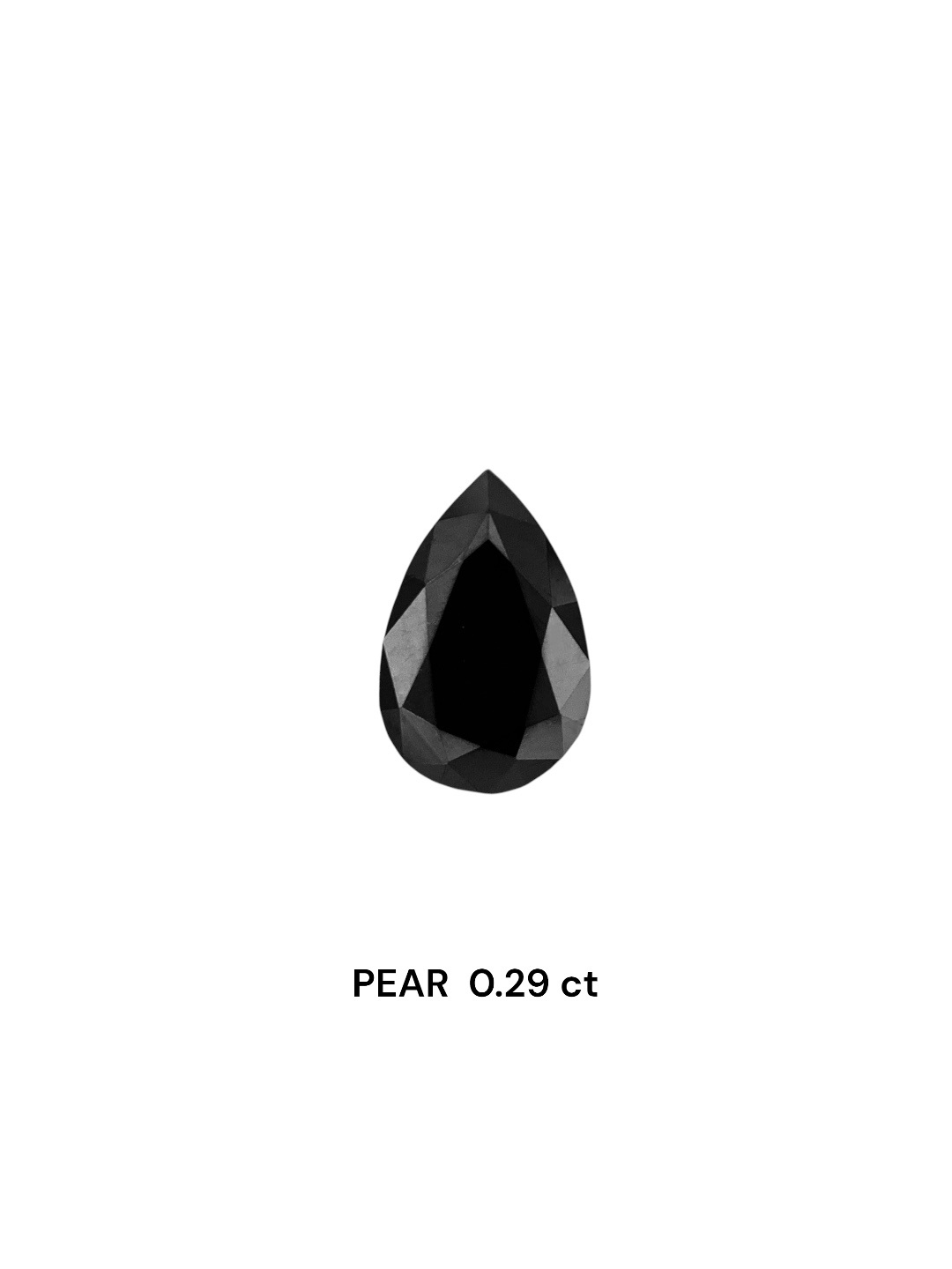 0.29 Carat Natural Fancy Black Pear Diamond SE-8086T