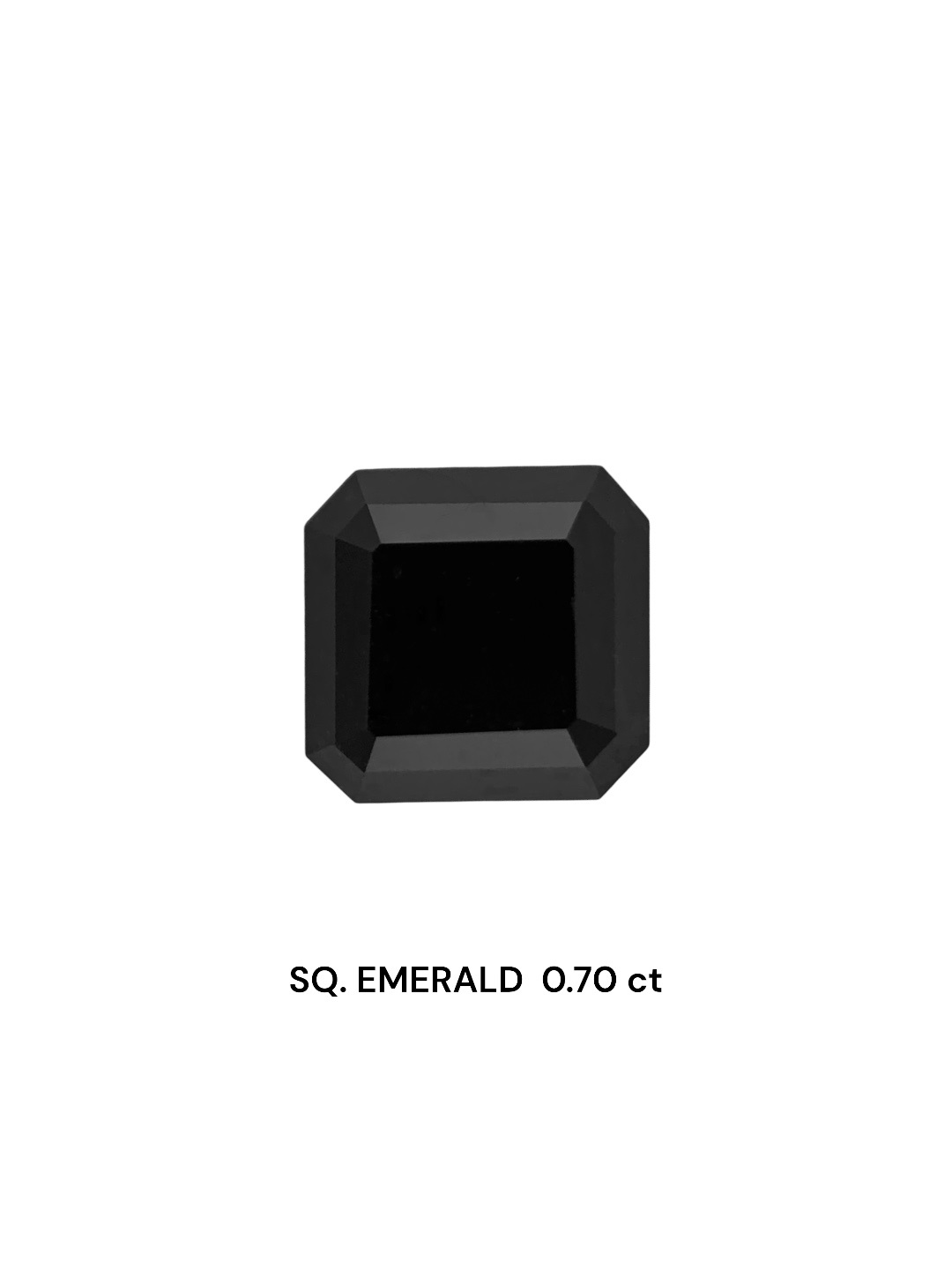 0.70 Carat Natural Fancy Black Sq emerald Diamond SE-8094T