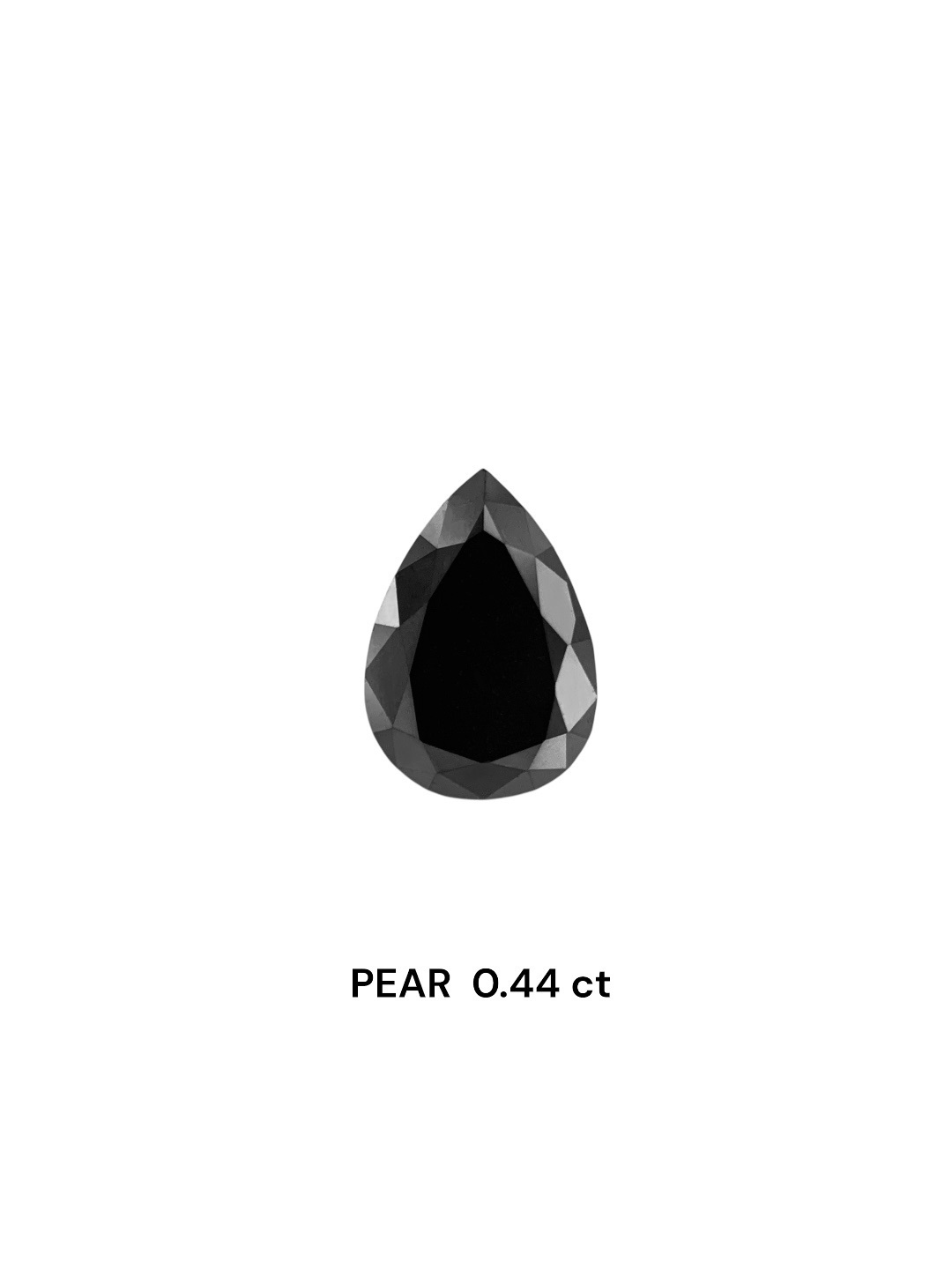 0.44 Carat Natural Fancy Black Pear Diamond SE-8106T