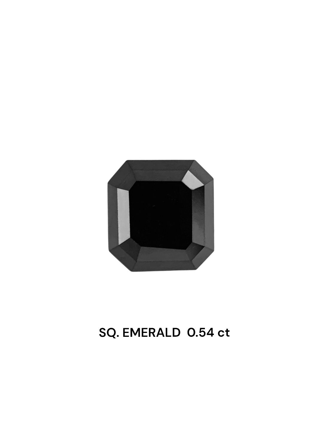 0.54 Carat Natural Fancy Black Sq emerald Diamond SE-8107T