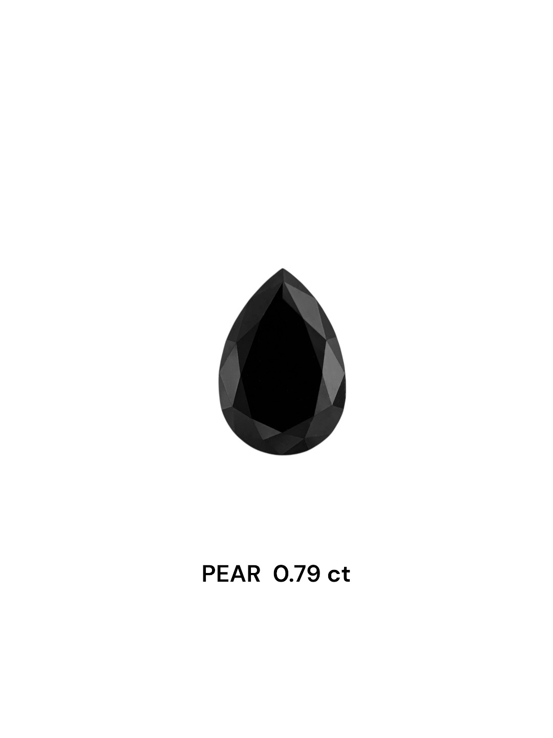 0.79 Carat Natural Fancy Black Pear Diamond SE-8114T