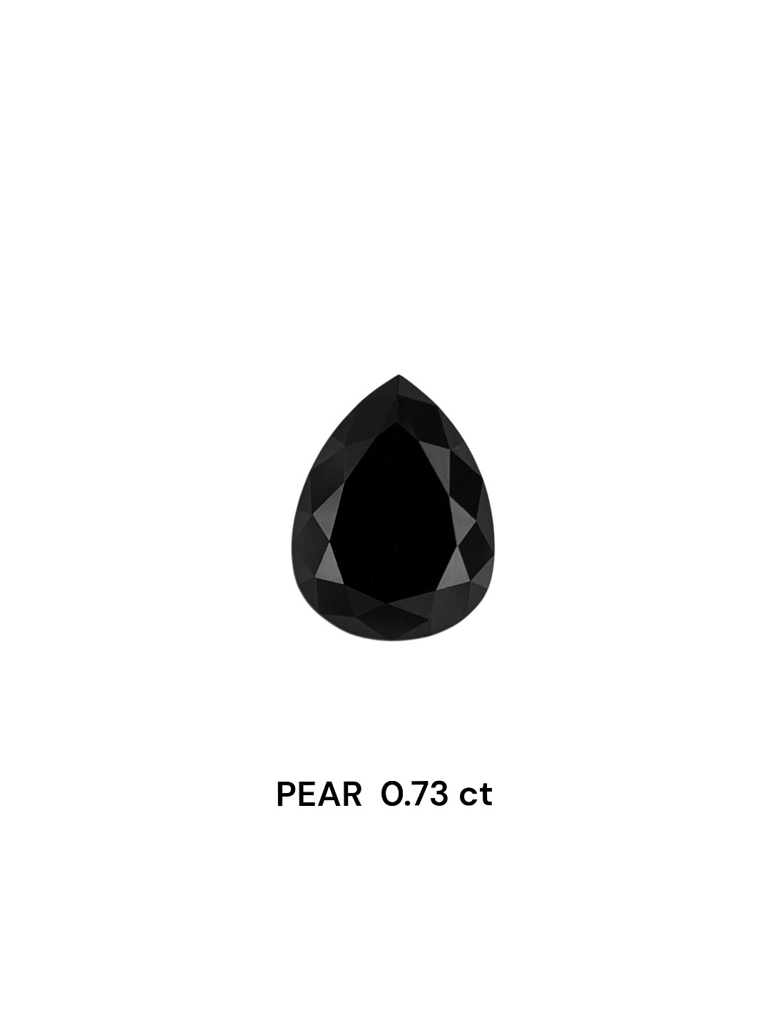 0.73 Carat Natural Fancy Black Pear Diamond SE-8115T