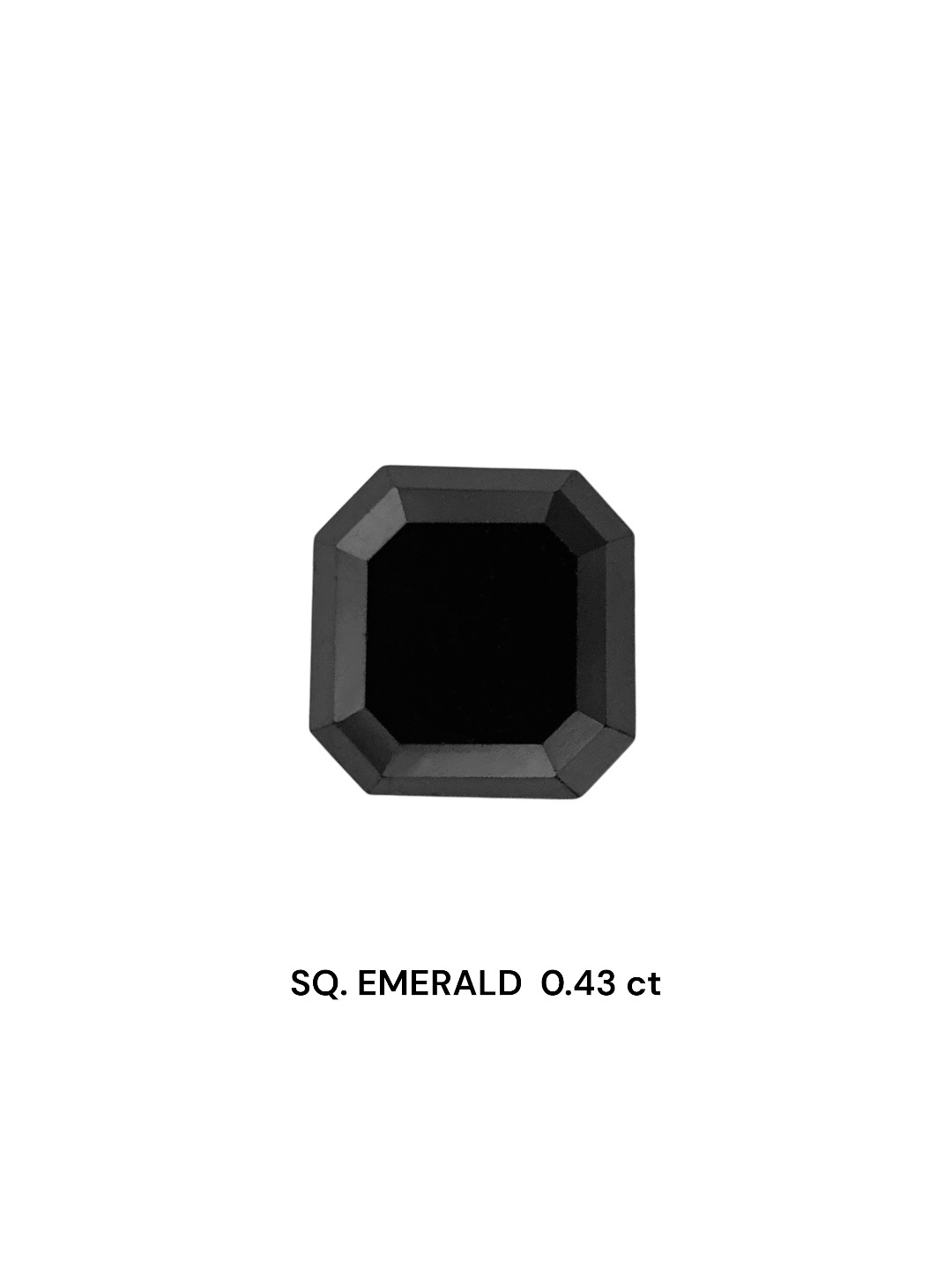 0.43 Carat Natural Fancy Black Sq emerald Diamond SE-8117T