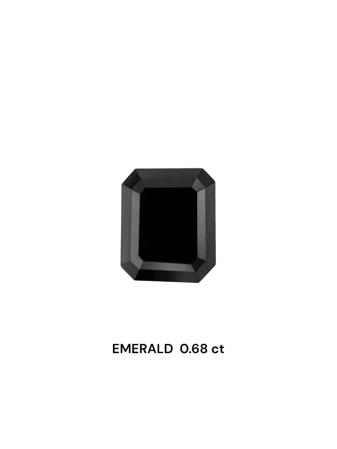 0.68 Carat Natural Fancy Black Emerald Diamond SE-8120T