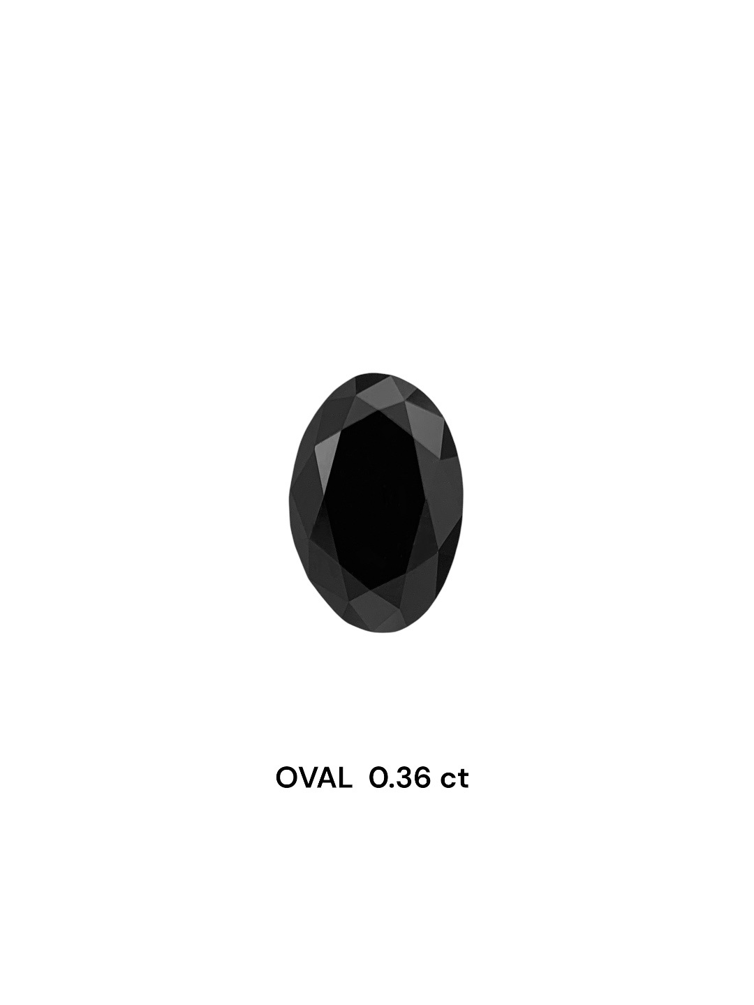 0.36 Carat Natural Fancy Black Oval Diamond SE-8122T