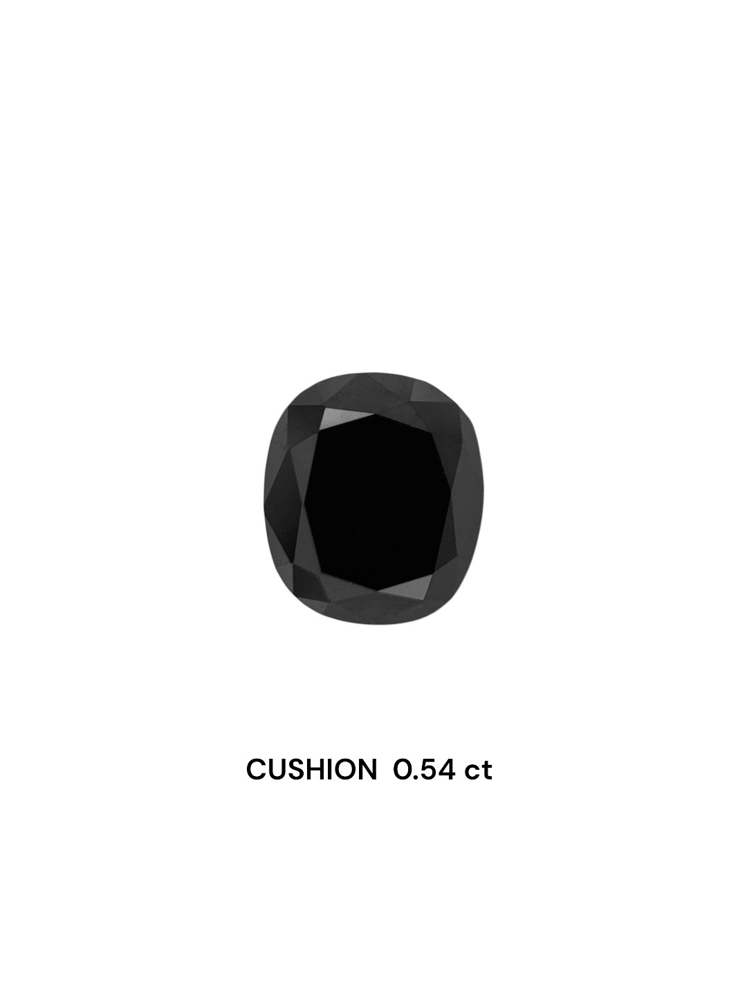 0.54 Carat Natural Fancy Black Cushion Diamond SE-8128T