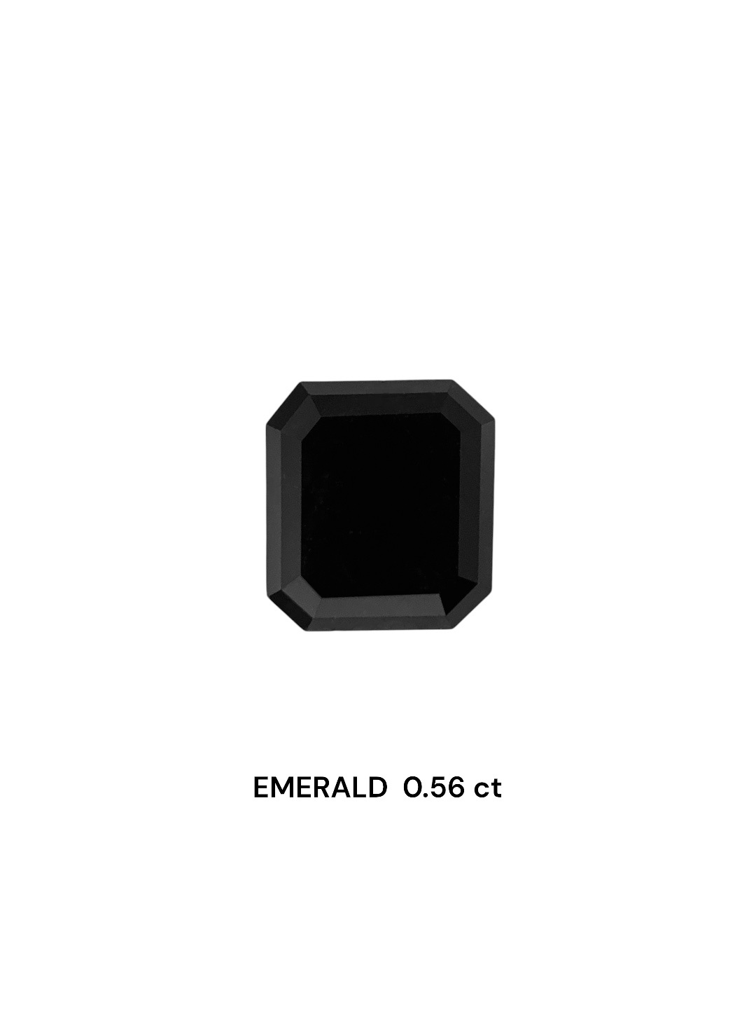 0.56 Carat Natural Fancy Black Emerald Diamond SE-8131T