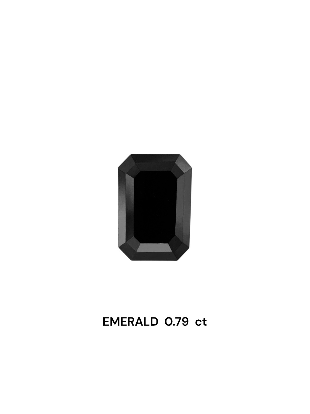 0.79 Carat Natural Fancy Black Emerald Diamond SE-8132T