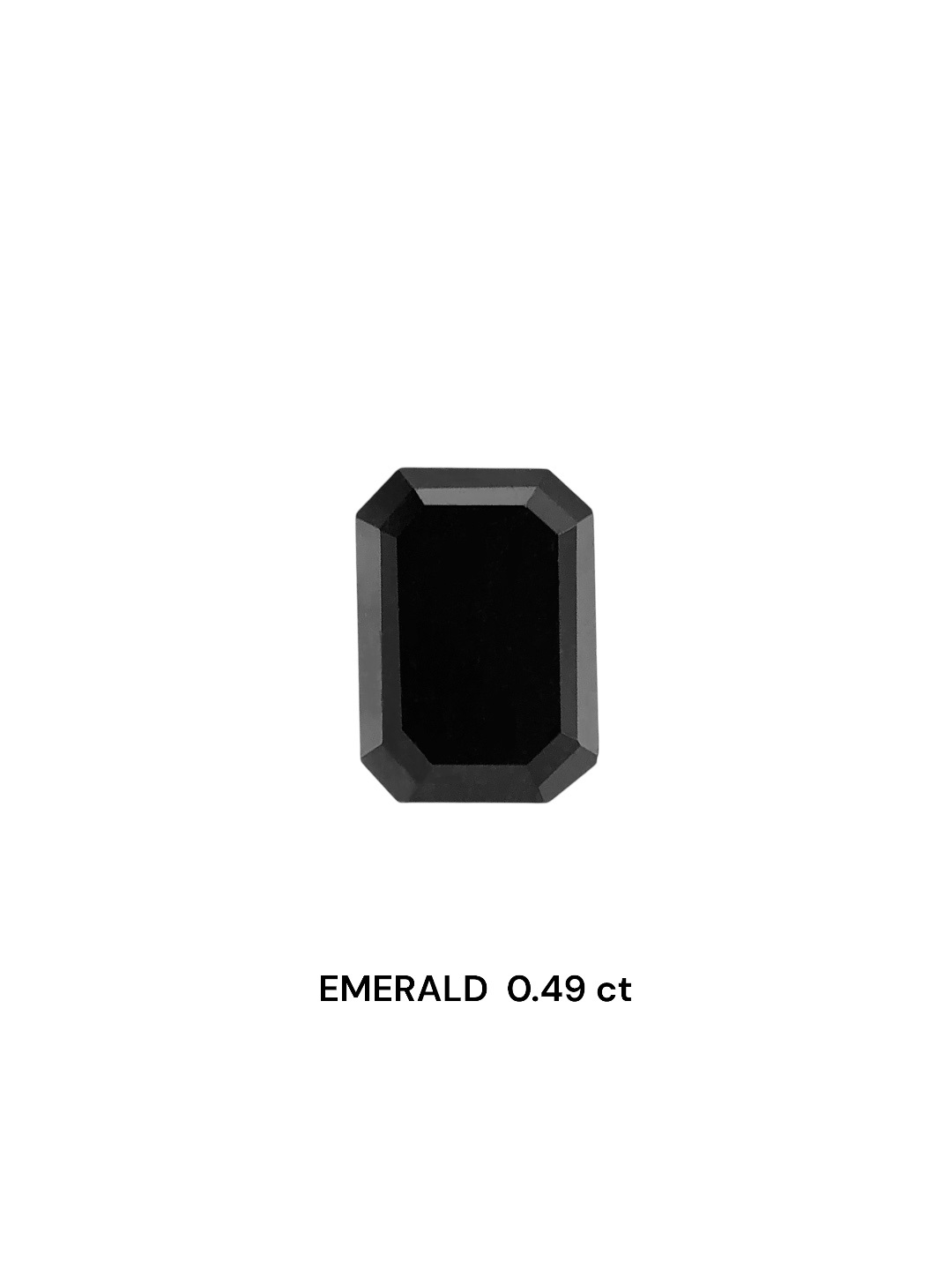 0.49 Carat Natural Fancy Black Emerald Diamond SE-8136T