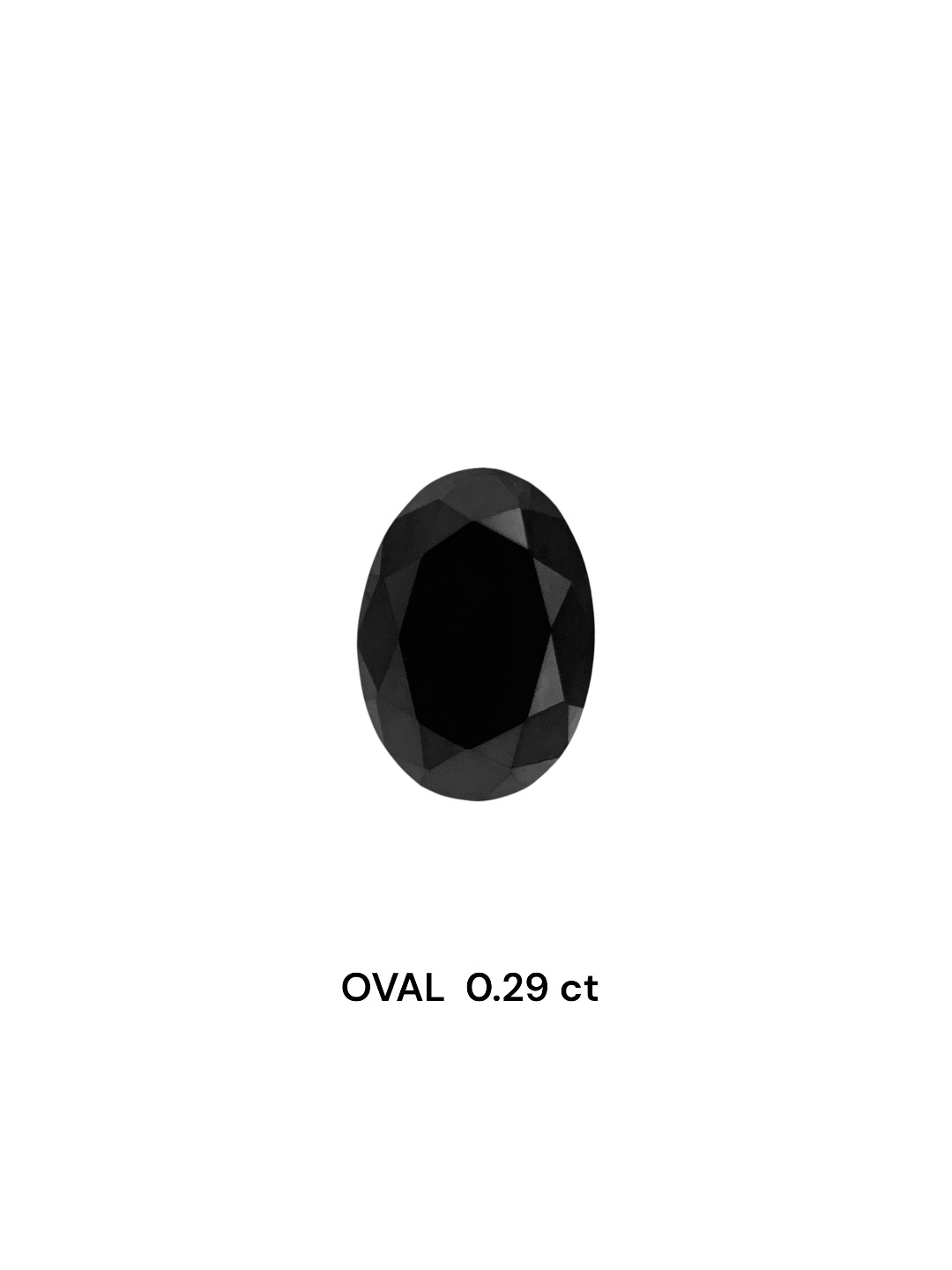0.29 Carat Natural Fancy Black Oval Diamond SE-8138T