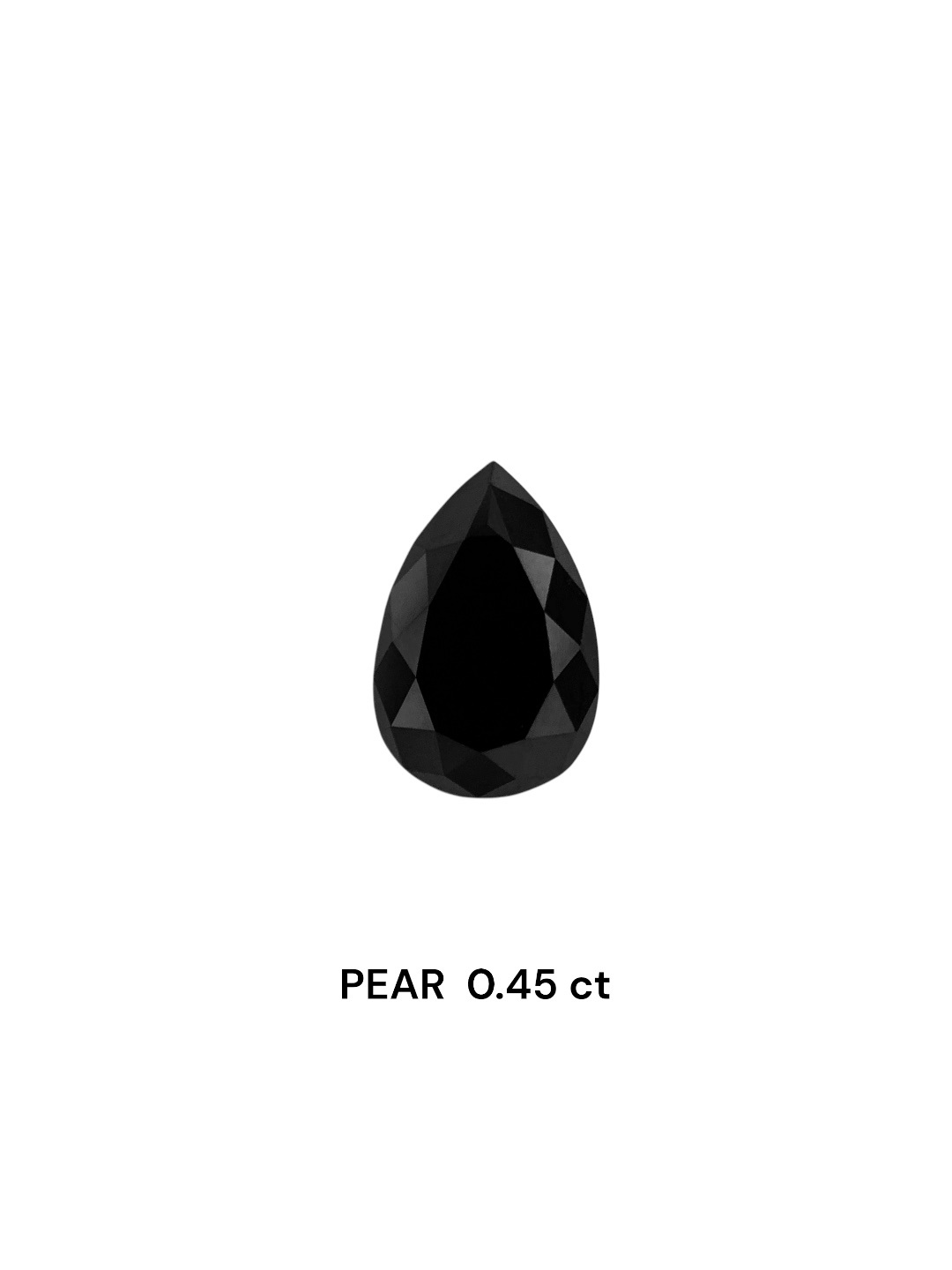 0.45 Carat Natural Fancy Black Pear Diamond SE-8141T