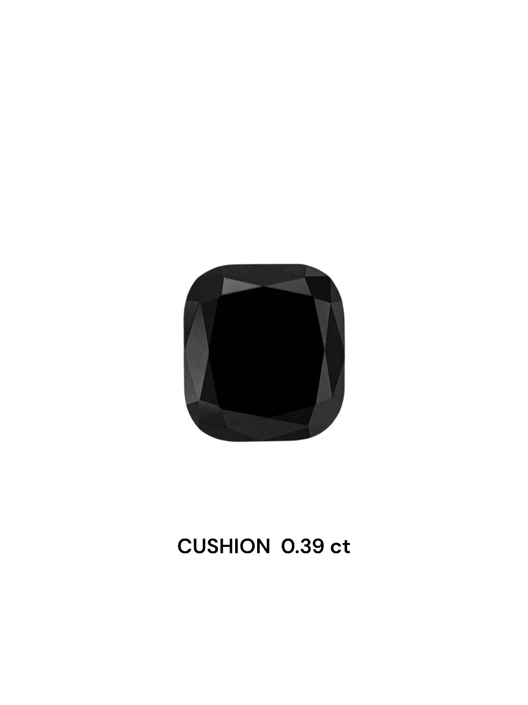 0.39 Carat Natural Fancy Black Cushion Diamond SE-8144T