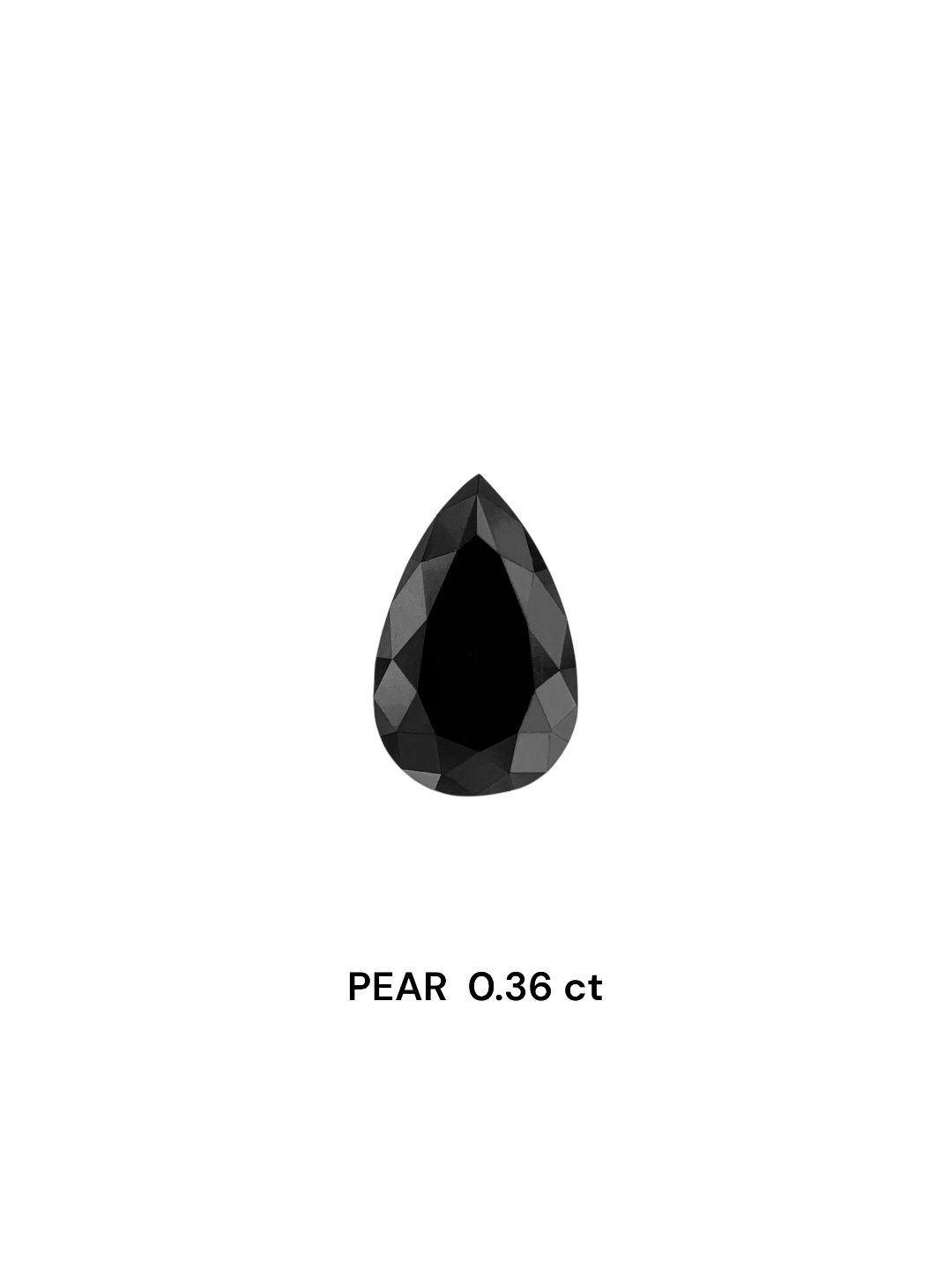 0.36 Carat Natural Fancy Black Pear Diamond SE-8148T