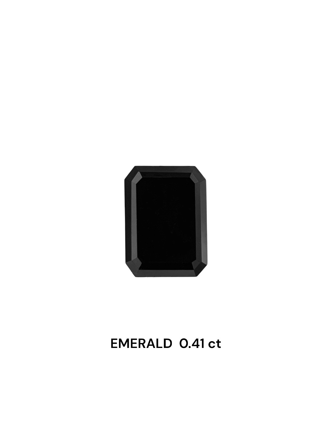 0.41 Carat Natural Fancy Black Emerald Diamond SE-8159T