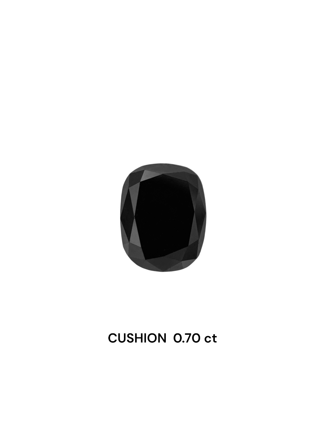 0.70 Carat Natural Fancy Black Cushion Diamond SE-8169T