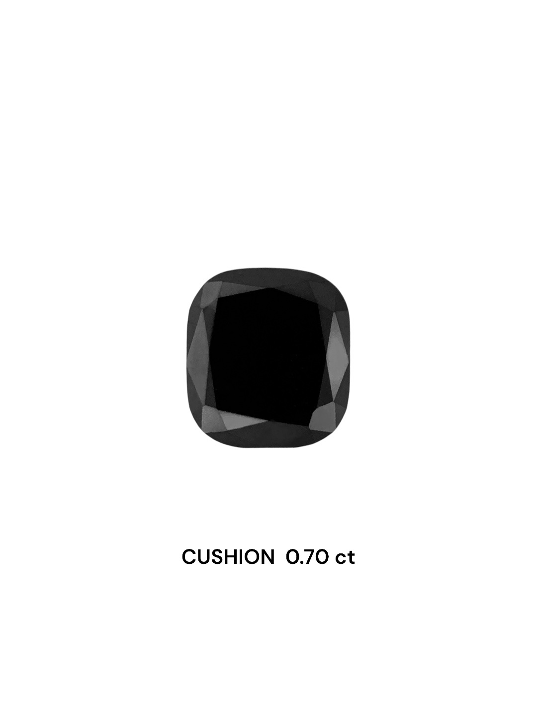 0.70 Carat Natural Fancy Black Cushion Diamond SE-8170T
