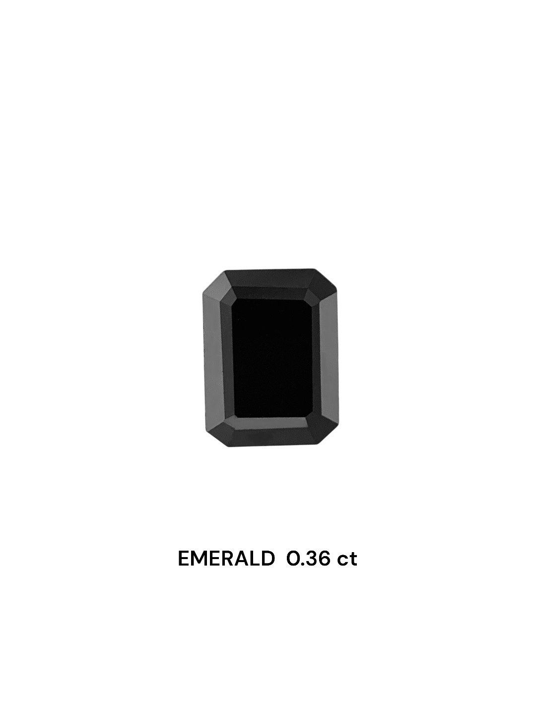 0.36 Carat Natural Fancy Black Emerald Diamond SE-8177T