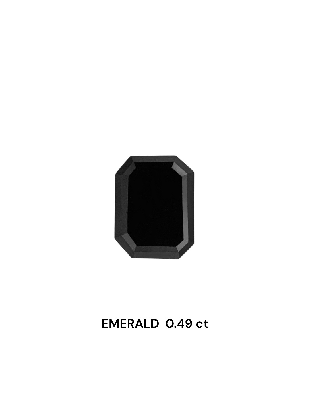 0.49 Carat Natural Fancy Black Emerald Diamond SE-8179T