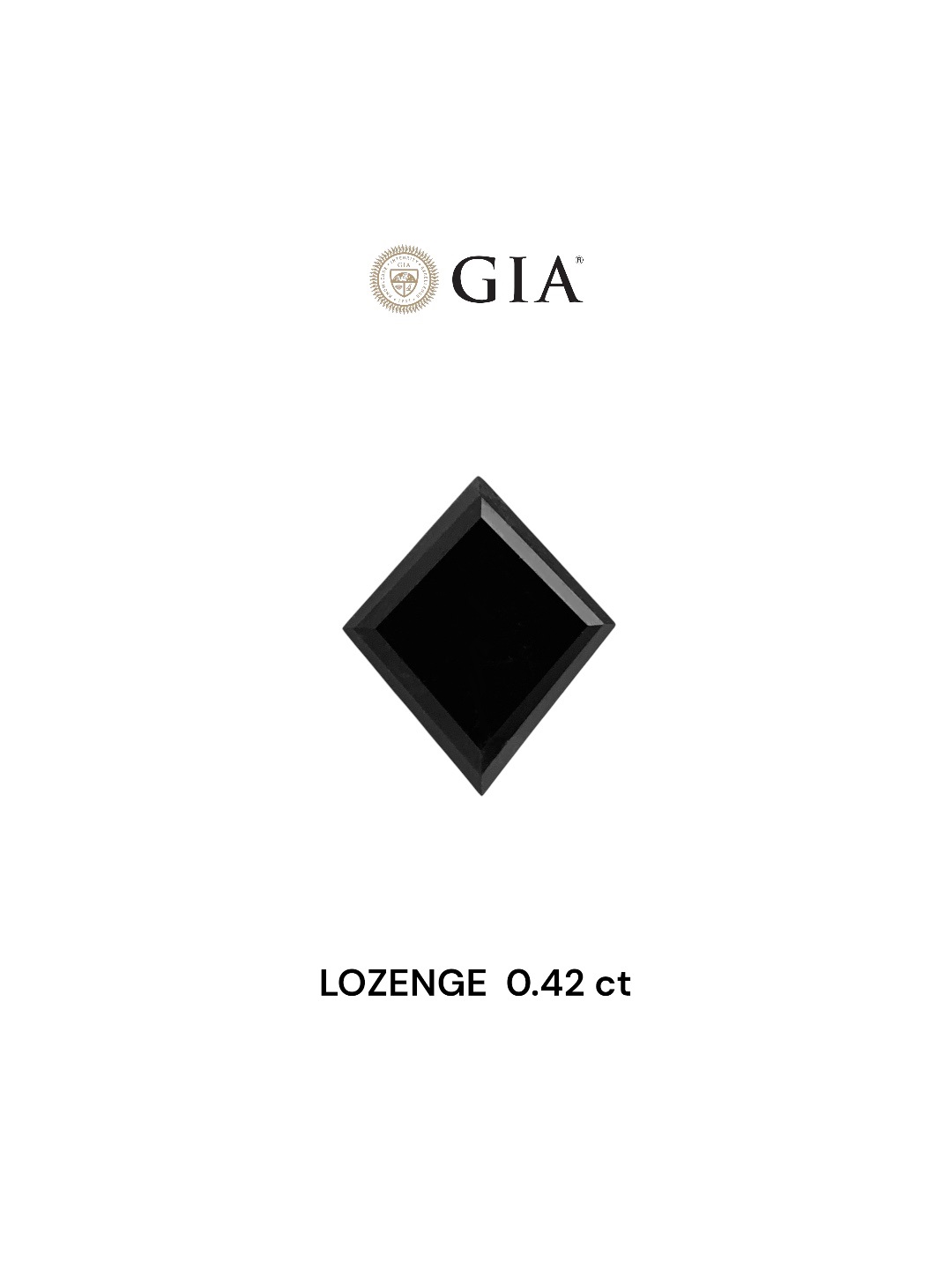 GIA 0.42 Carat Natural Fancy Black Lozenge Diamond SE-8250GN