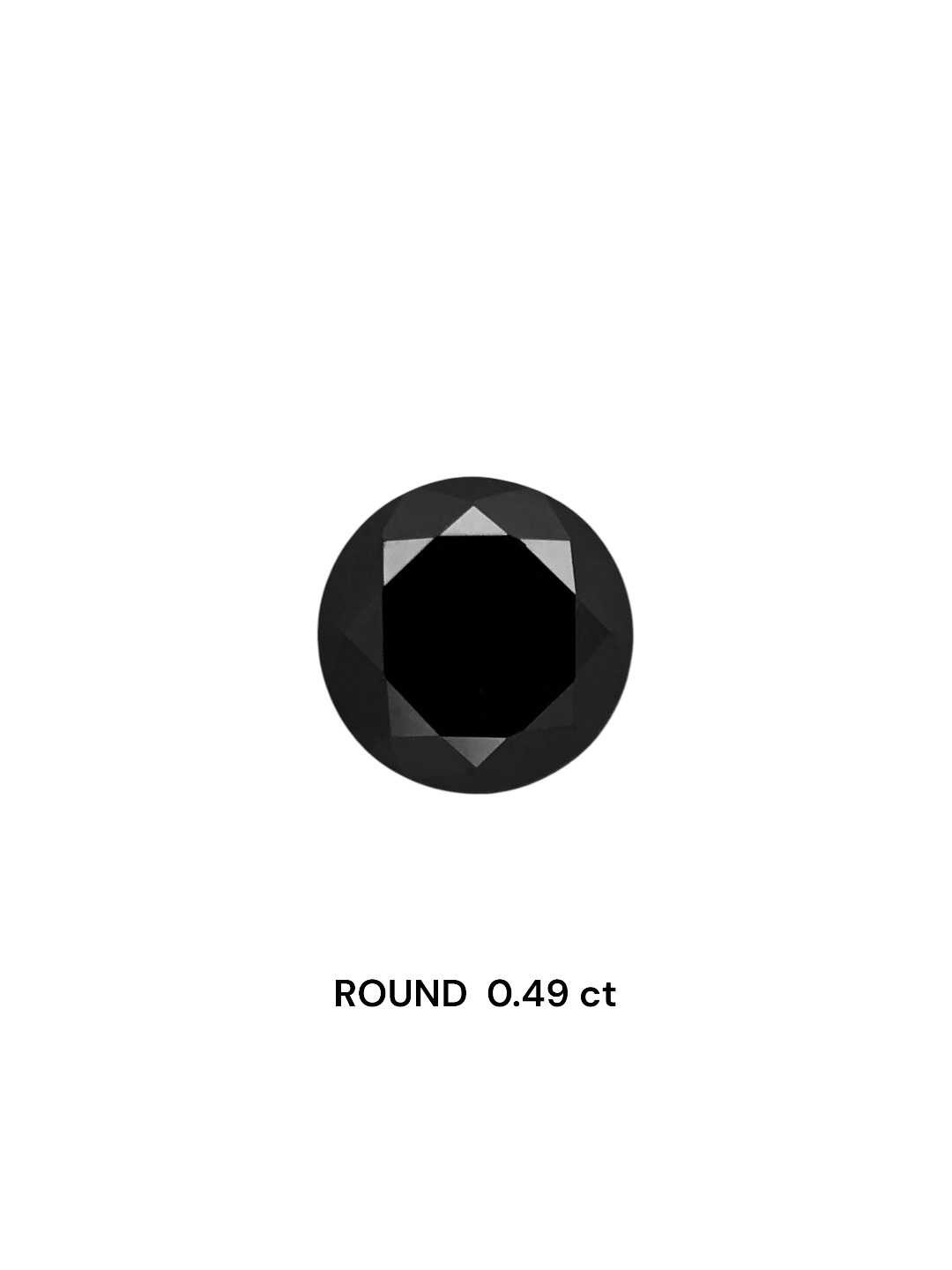 0.49 Carat Natural Fancy Black Round Diamond SE-8275T