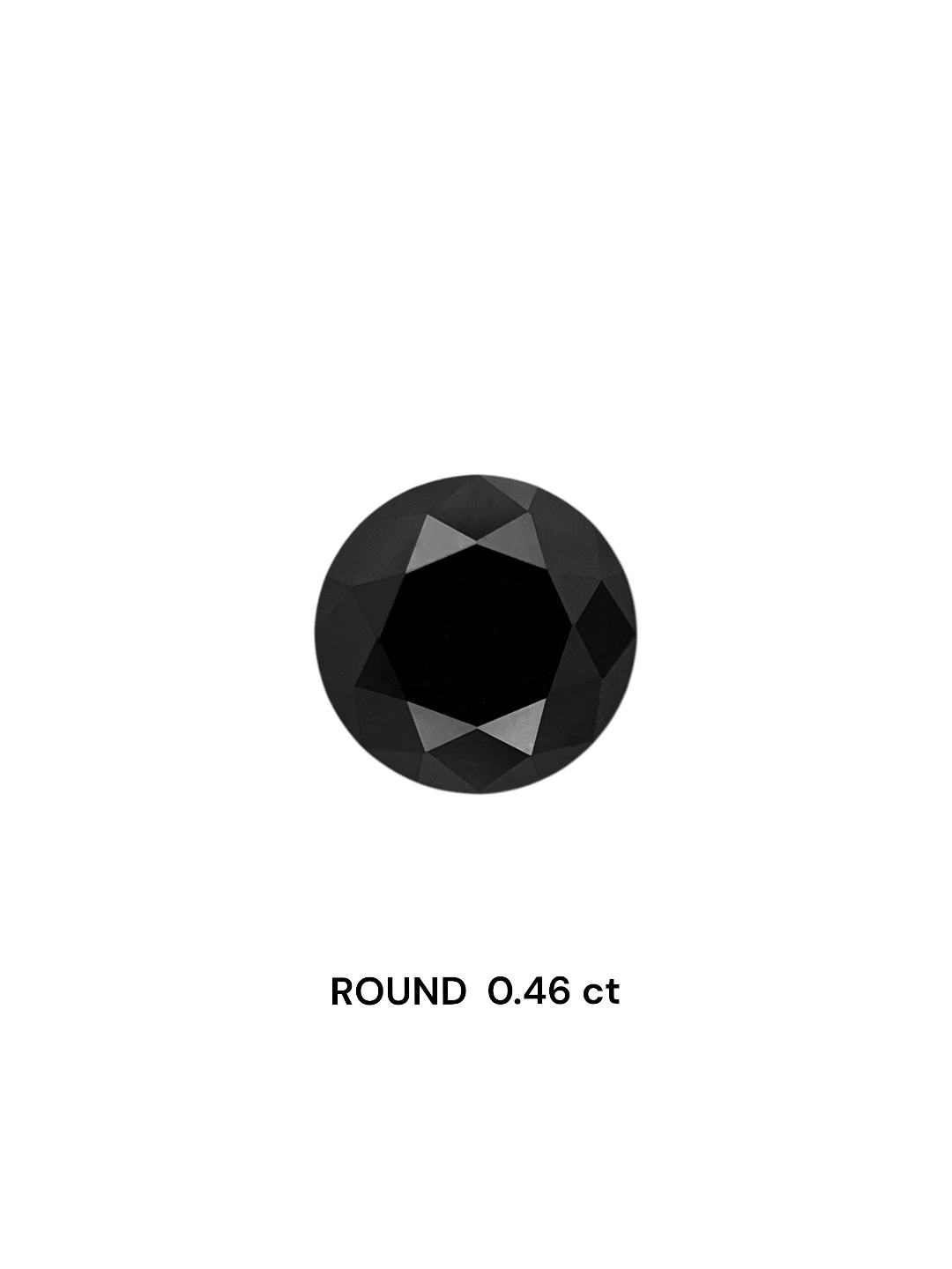 0.46 Carat Natural Fancy Black Round Diamond SE-8280T