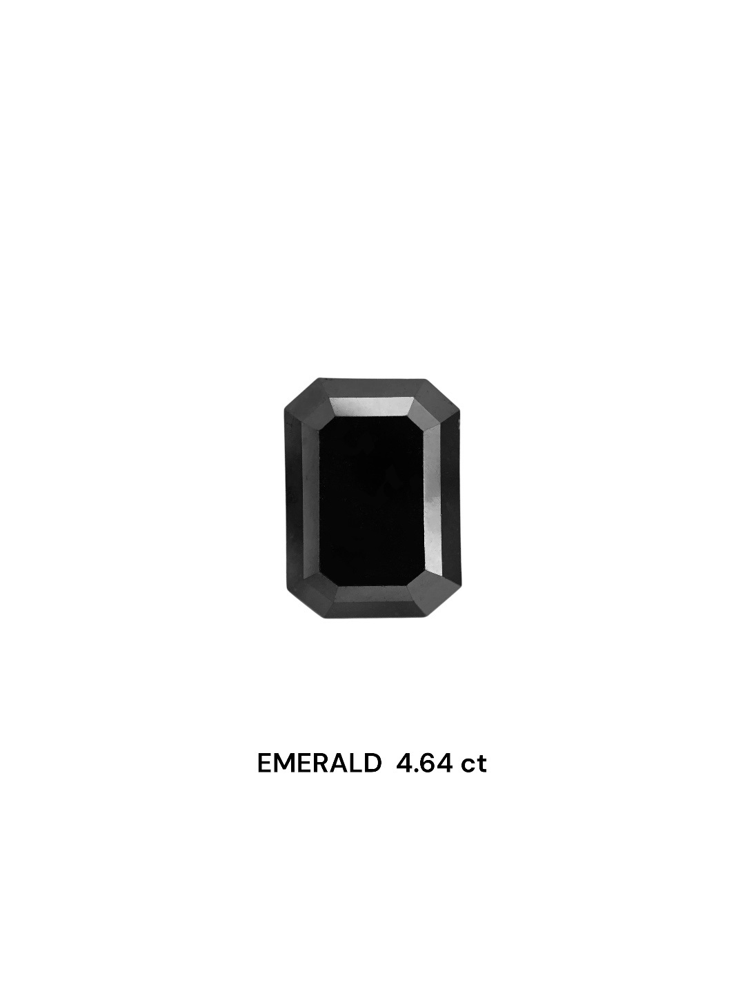 IGI 4.64 Carat Natural Fancy Black Emerald Diamond SE-8345TTI