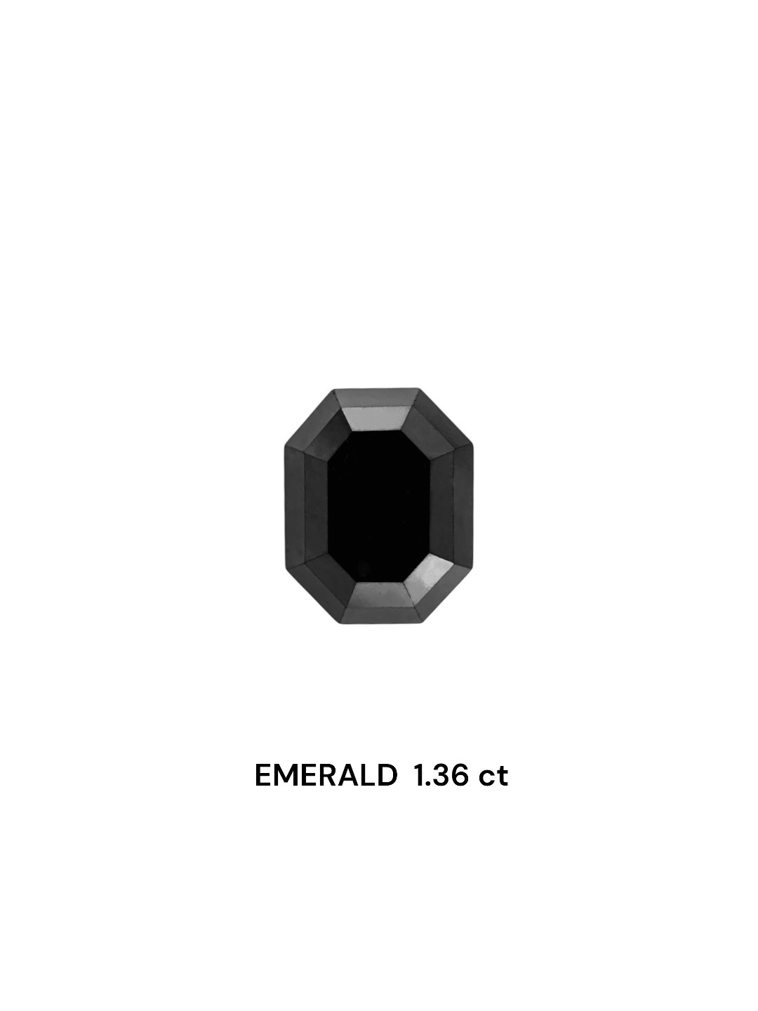 IGI 1.36 Carat Natural Fancy Black Octagonal Diamond SE-8363TTI