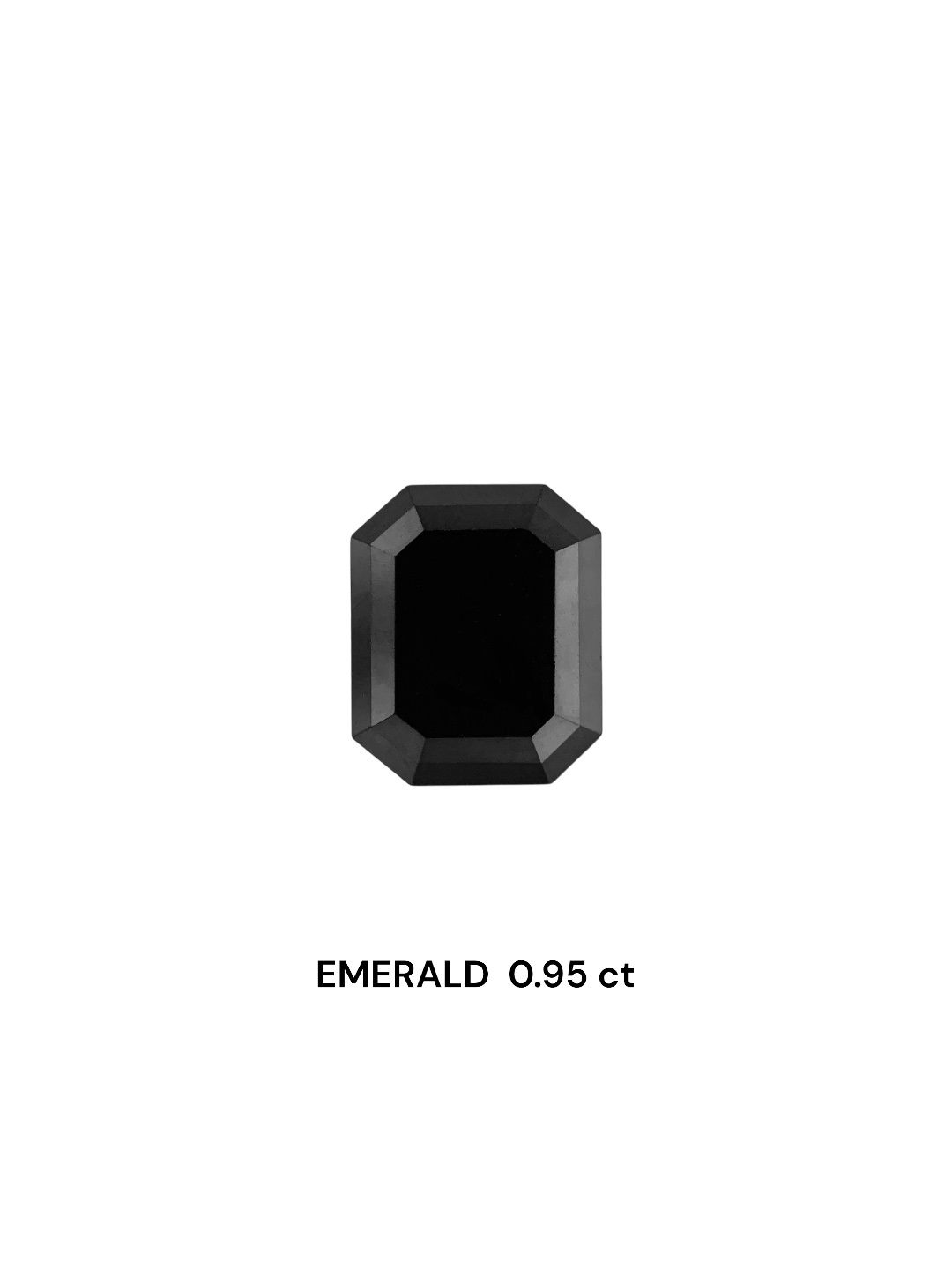 0.95 Carat Natural Fancy Black Emerald Diamond SE-8366T