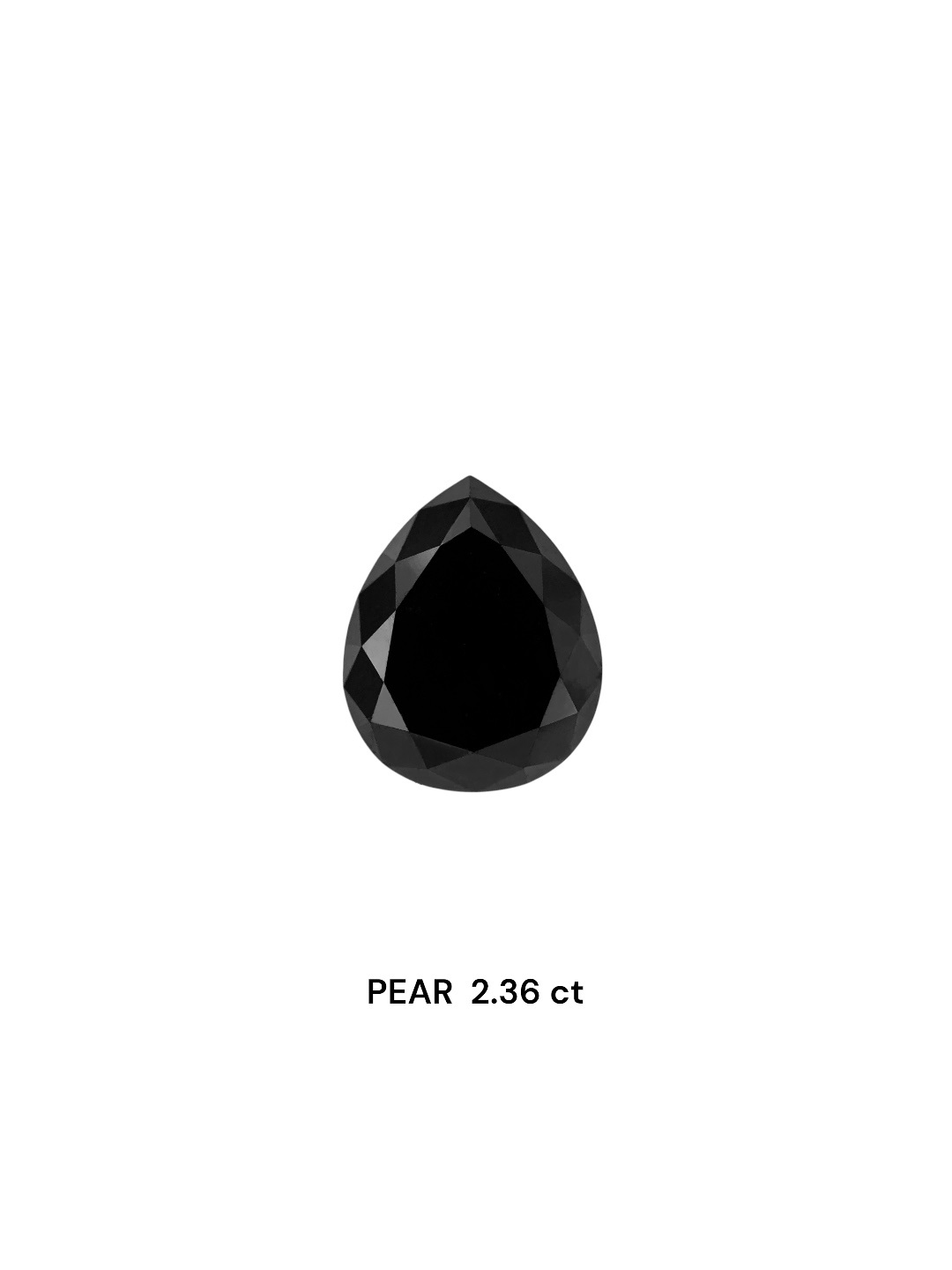 IGI 2.36 Carat Natural Fancy Black Pear Diamond SE-8378TTI