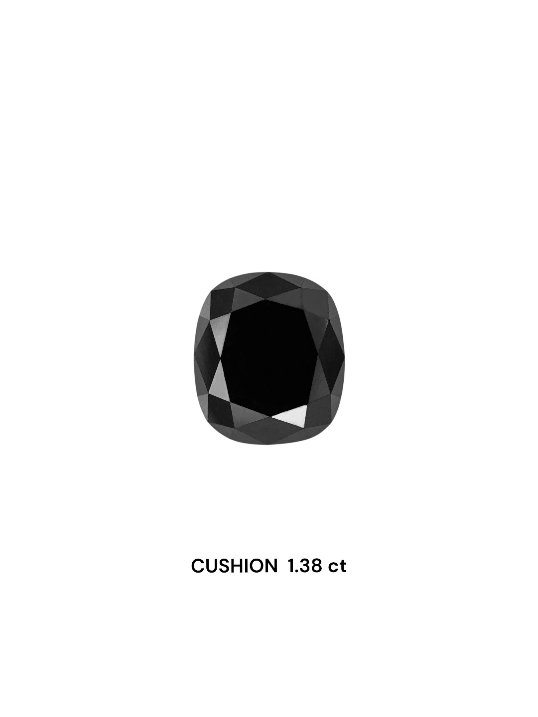 IGI 1.38 Carat Natural Fancy Black Cushion Diamond SE-8379TTI