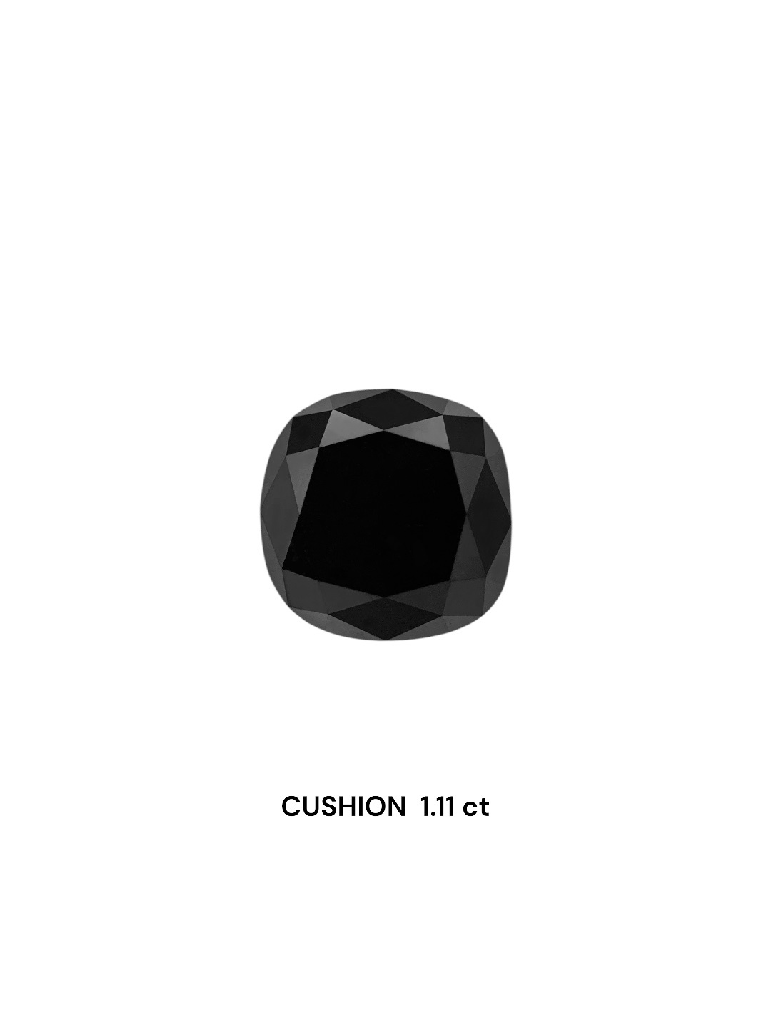 IGI 1.11 Carat Natural Fancy Black Cushion Diamond SE-8381TTI