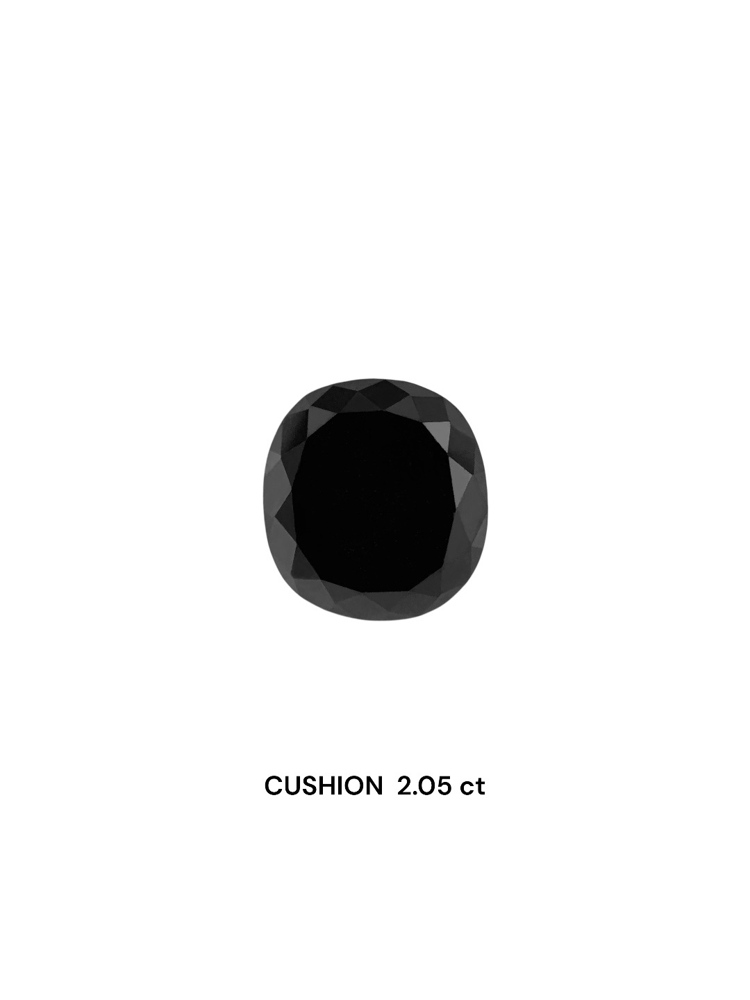 IGI 2.05 Carat Natural Fancy Black Cushion Diamond SE-8393TTI