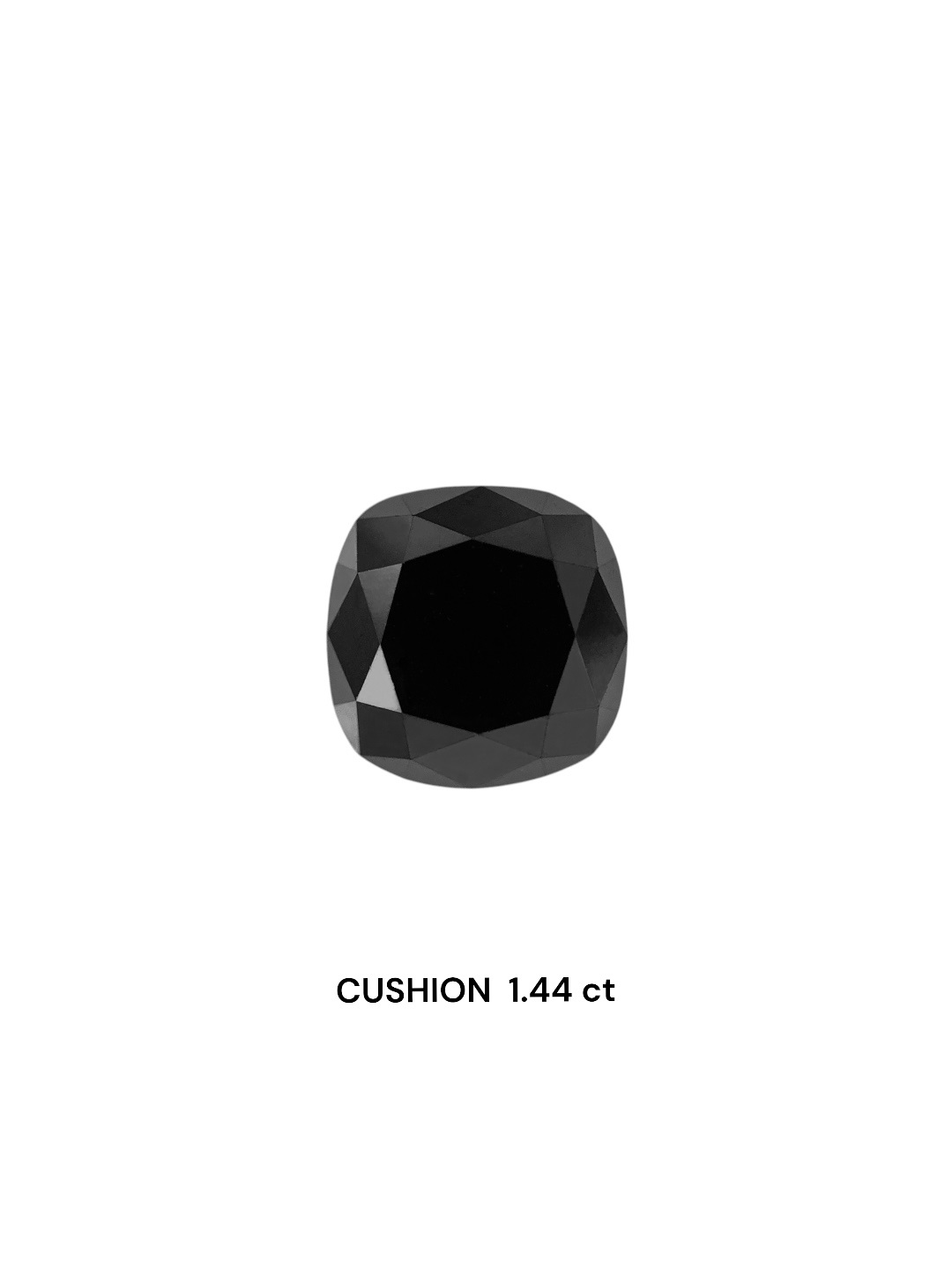 IGI 1.44 Carat Natural Fancy Black Cushion Diamond SE-8395TTI