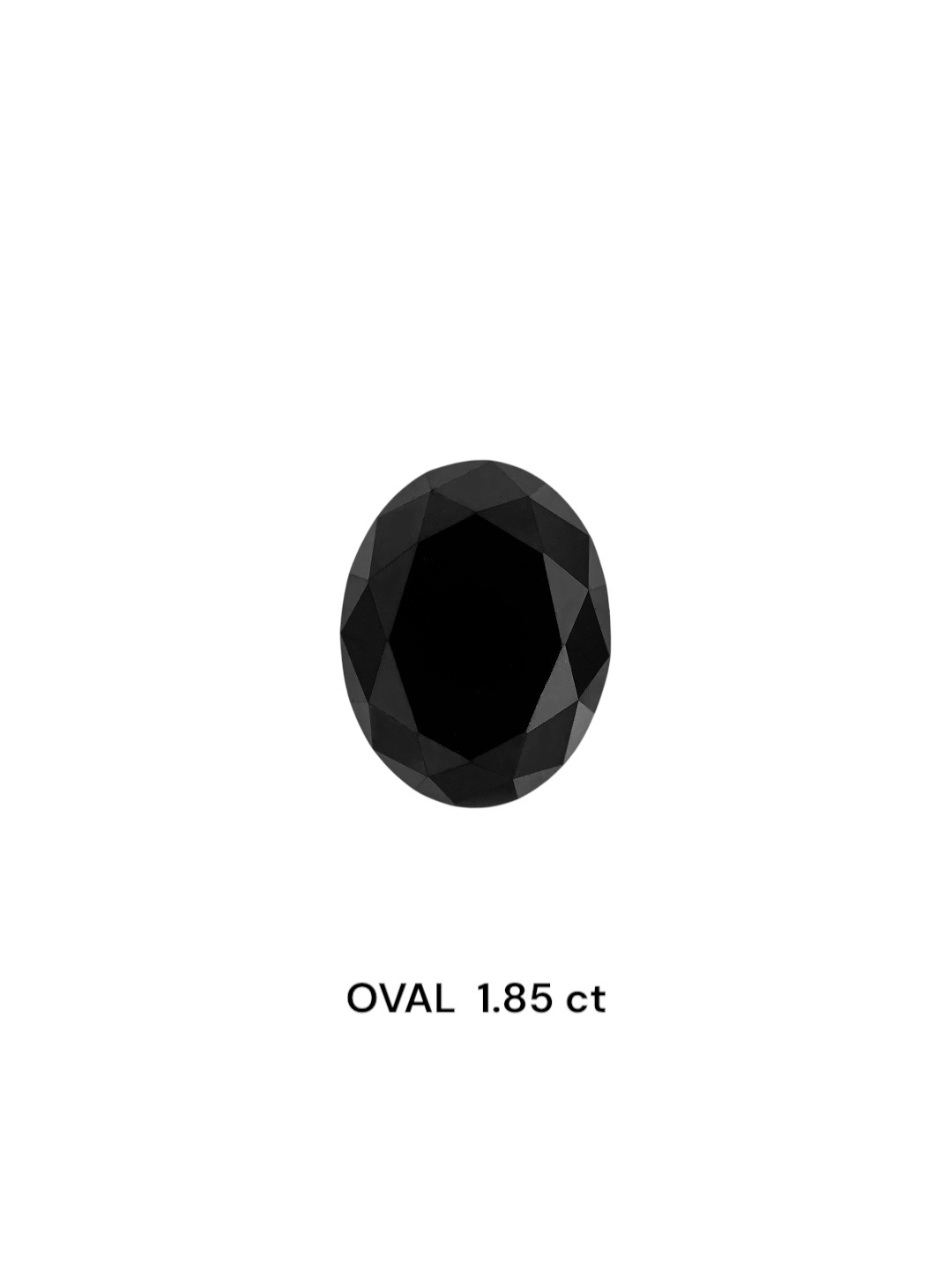 IGI 1.85 Carat Natural Fancy Black Oval Diamond SE-8404TTI