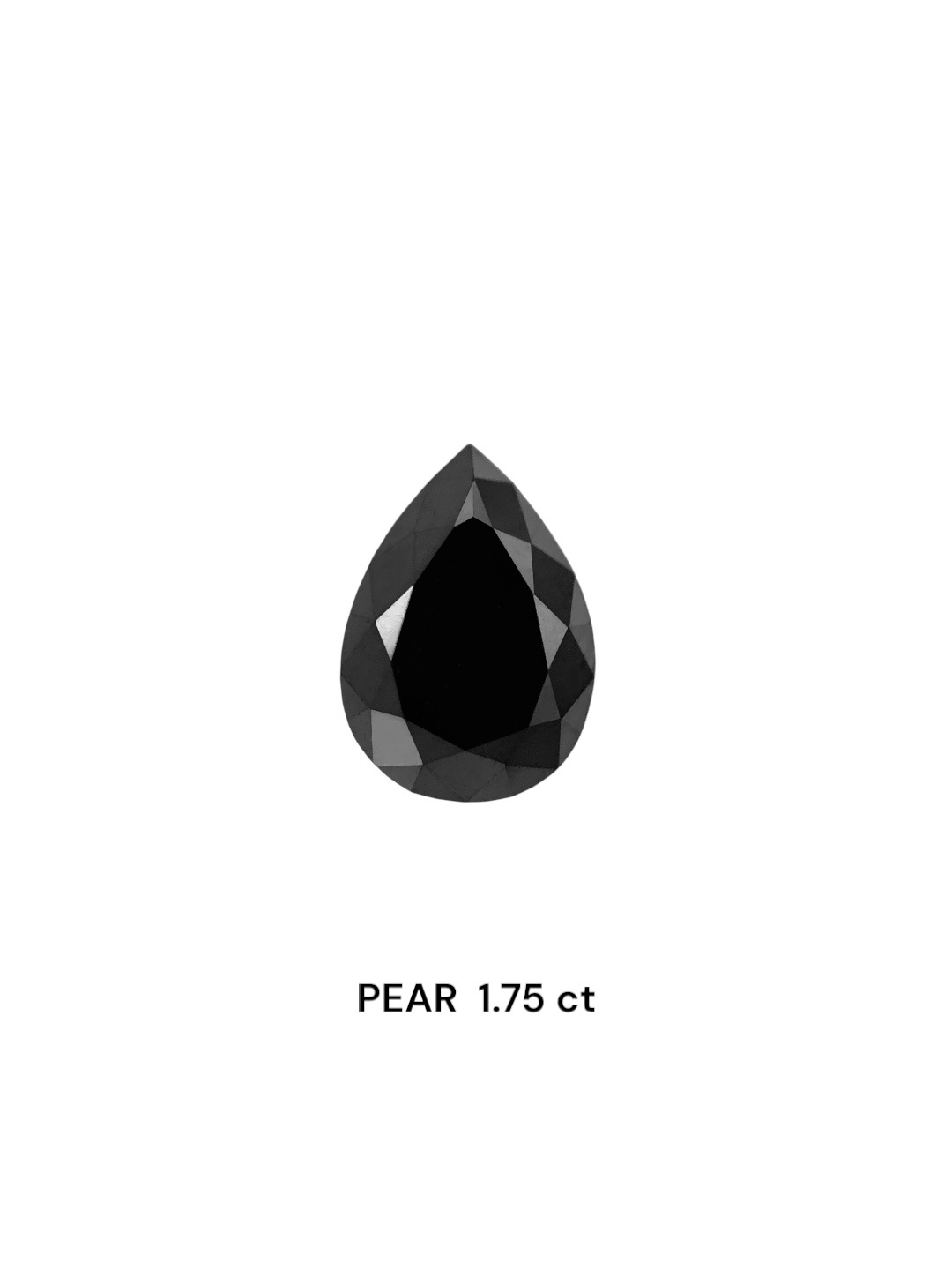 IGI 1.75 Carat Natural Fancy Black Pear Diamond SE-8418TTI