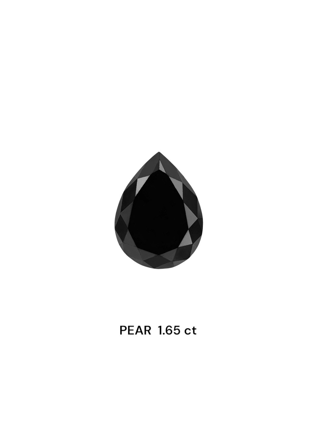 IGI 1.65 Carat Natural Fancy Black Pear Diamond SE-8419TTI