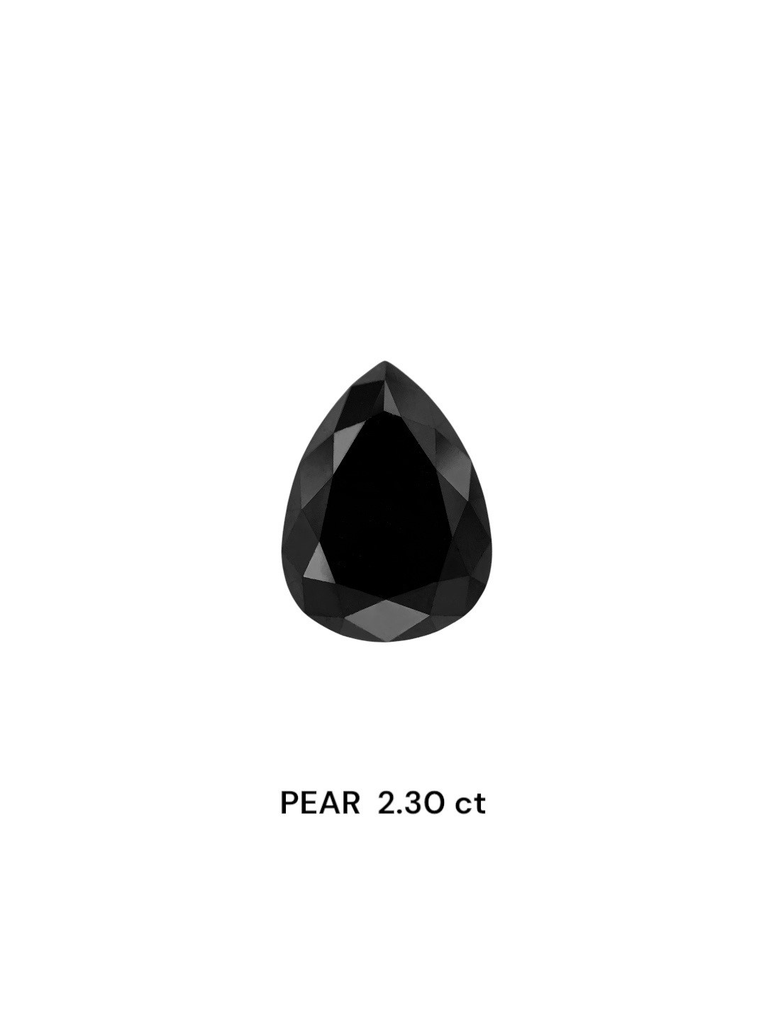 IGI 2.30 Carat Natural Fancy Black Pear Diamond SE-8421TTI