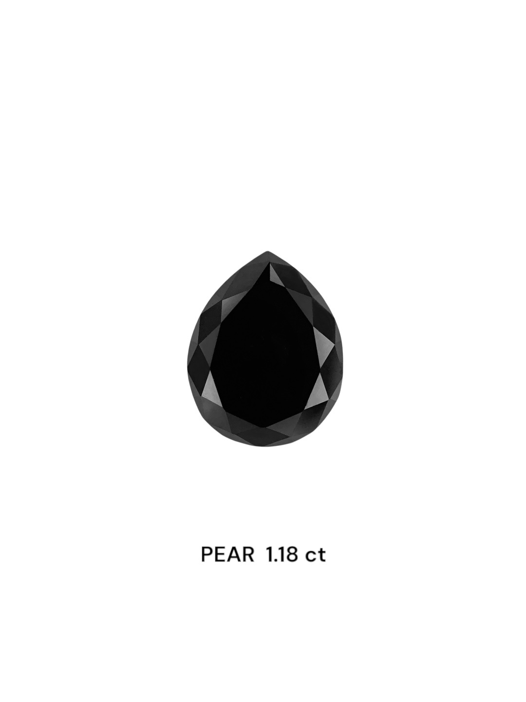 IGI 1.18 Carat Natural Fancy Black Pear Diamond SE-8425TTI