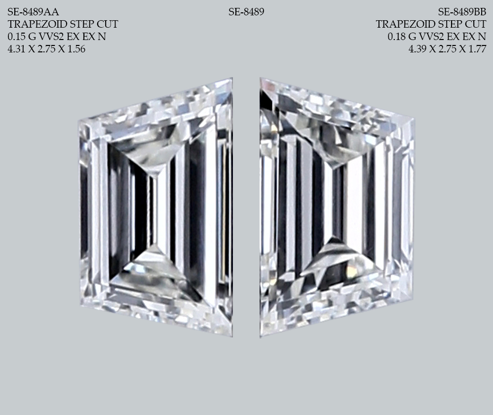 0.15 Carat Natural G VVS2 Trapezoid Diamond SE-8489AA