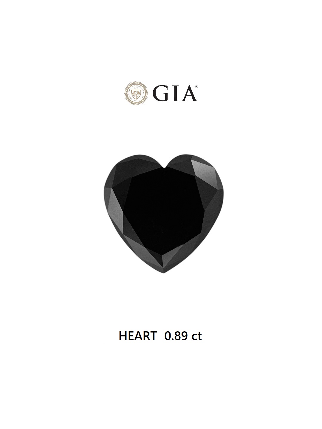 IGI 0.88 Carat Natural Fancy Black Heart Diamond SE-8579IN