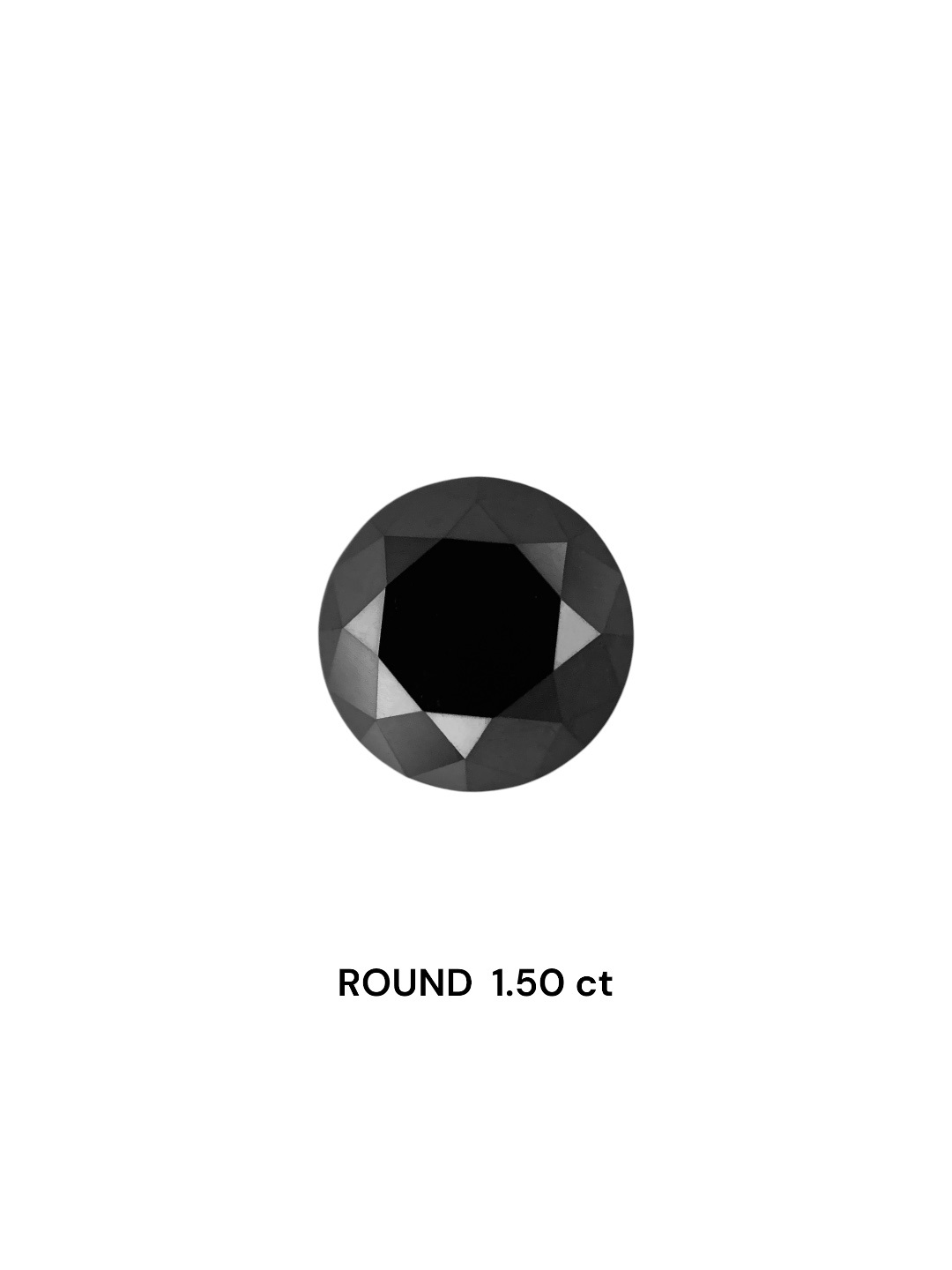 IGI 1.50 Carat Natural Fancy Black Round Diamond SE-8667TTI